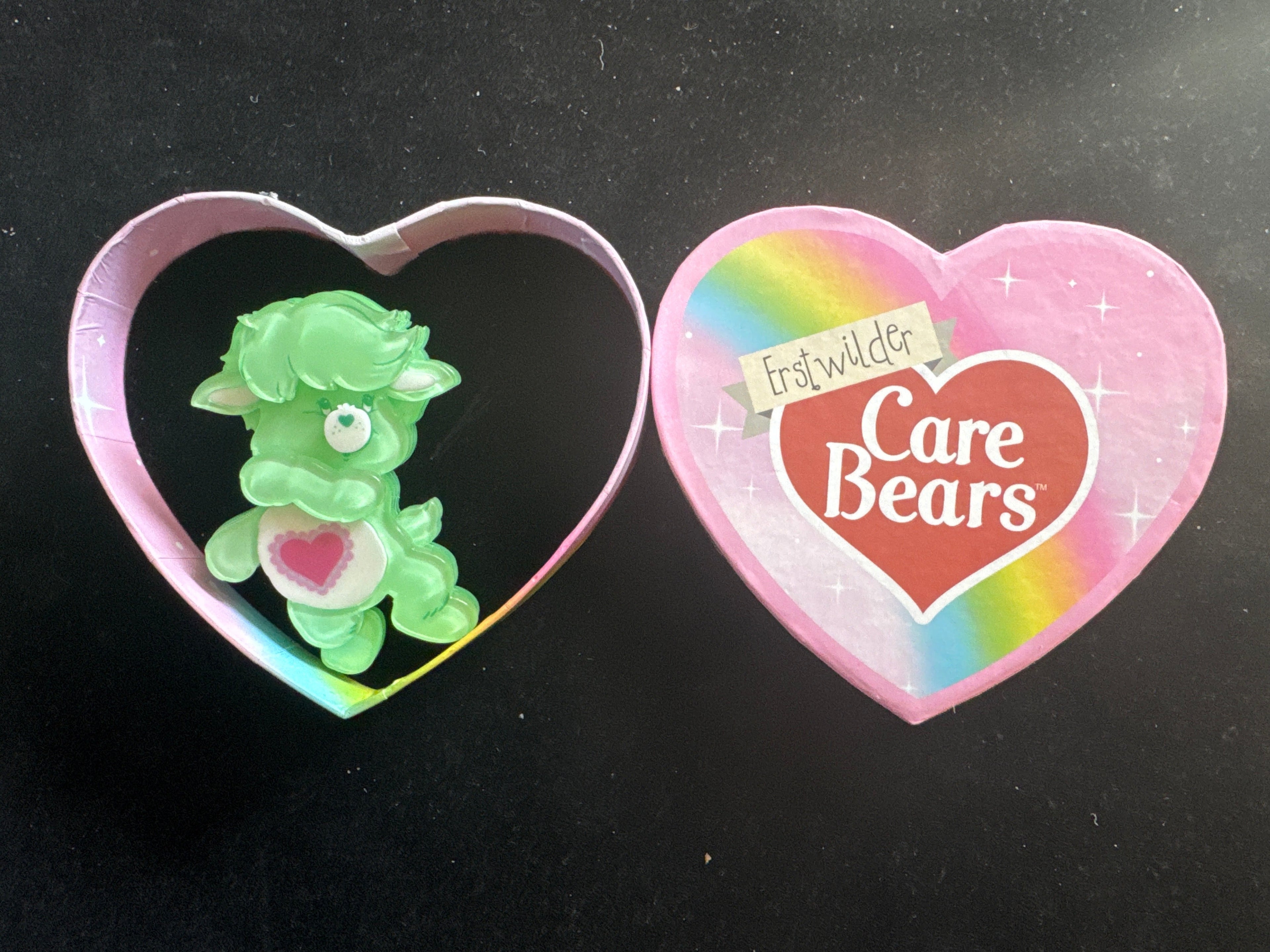 ERSTWILDER  CARE BEARS -GENTLE HEART LAMB -RESIN BROOCH
