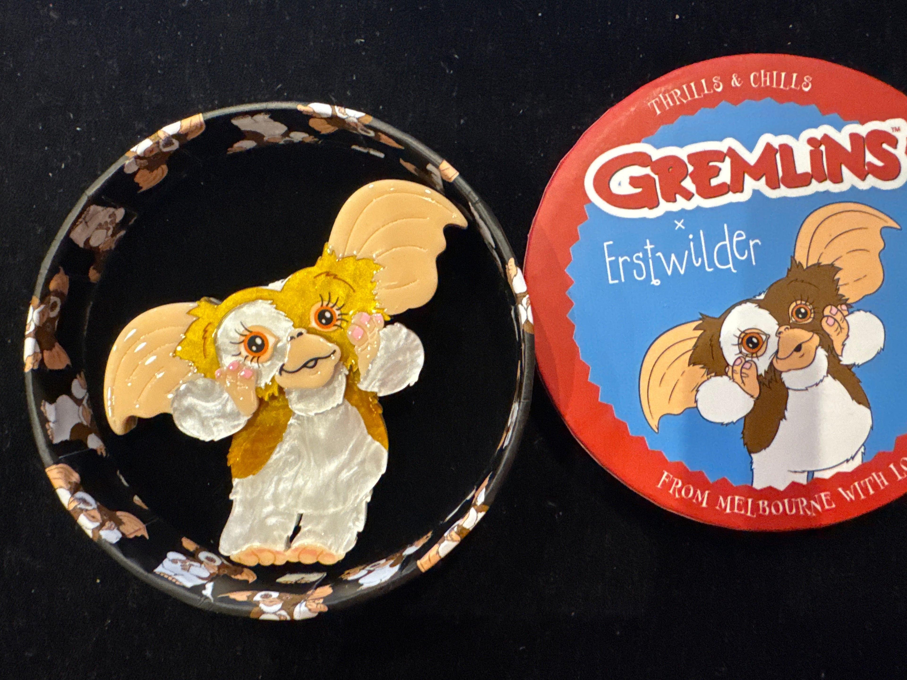 ERSTWILDER GREMLINS - GIZMO- RESIN BROOCH