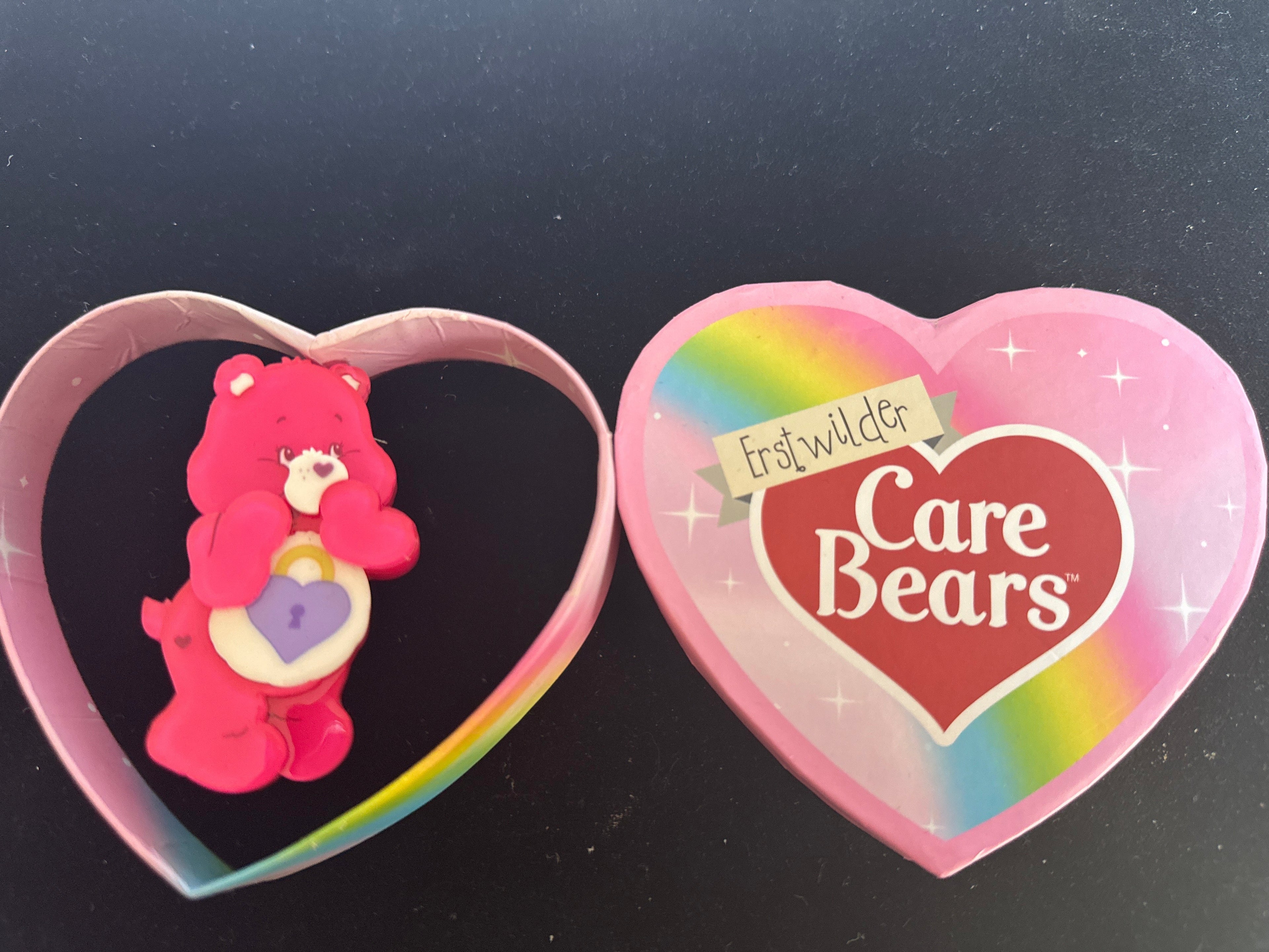ERSTWILDER  CARE BEARS -SECRET BEAR -RESIN BROOCH