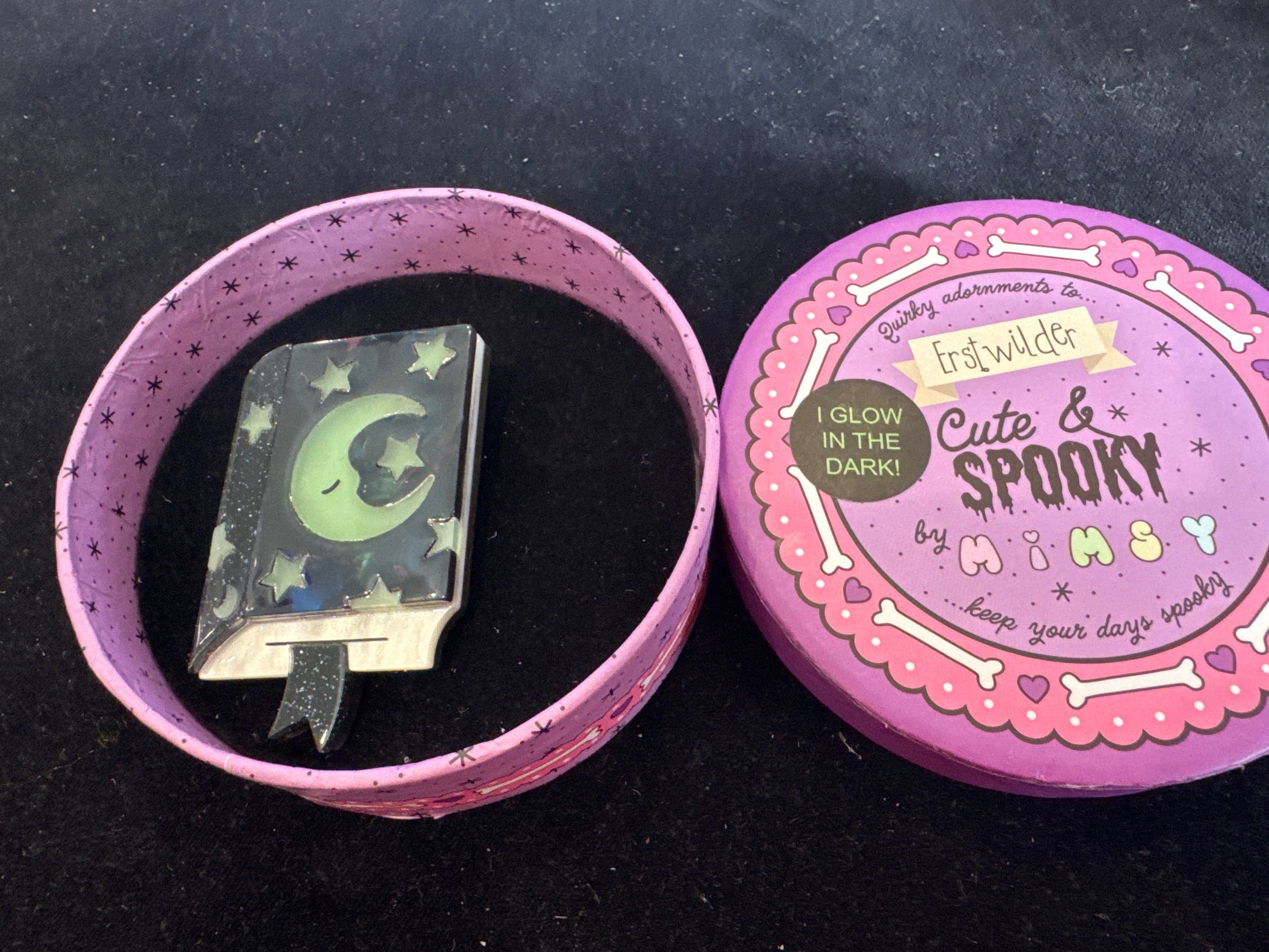 ERSTWILDER CUTE & SPOOKY -LUNAR ELLIPSES - RESIN BROOCH