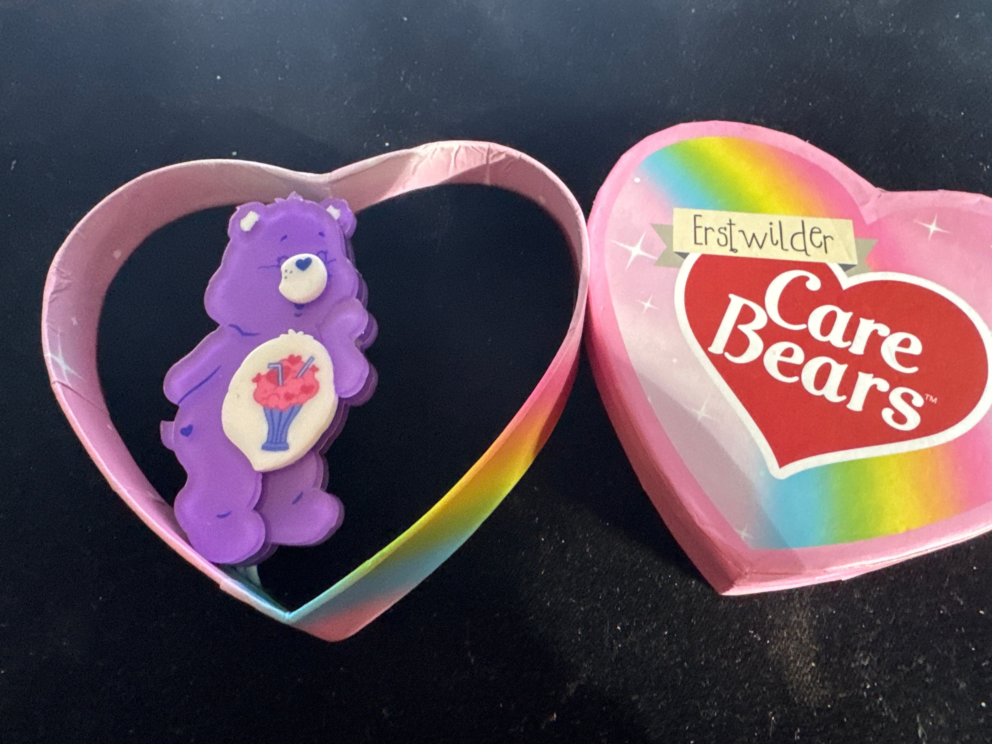 ERSTWILDER  CARE BEARS -SHARE BEAR -RESIN BROOCH