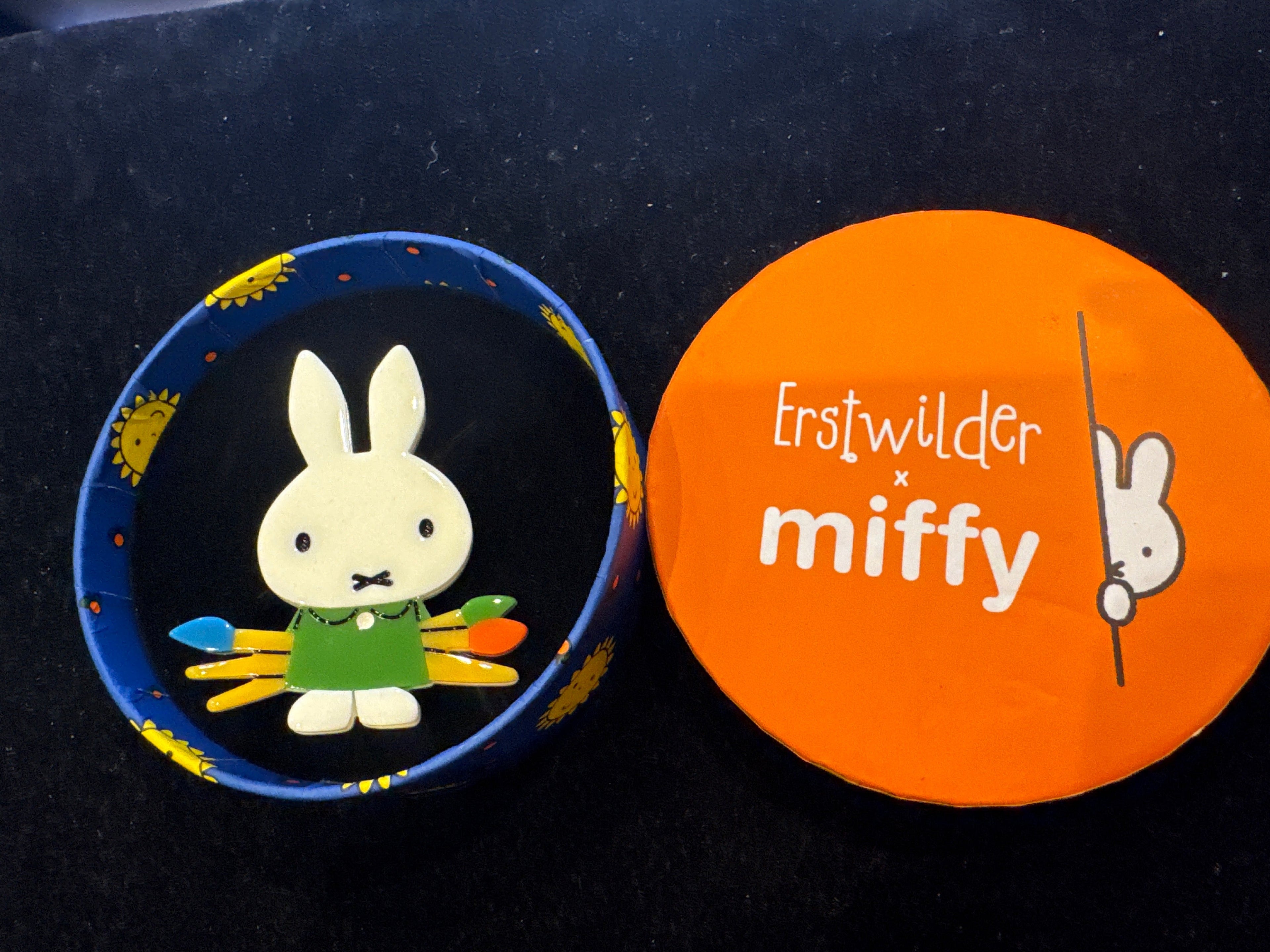 ERSTWILDER MIFFY - MIFFY THE ARTIST - RESIN BROOCH RETIRED