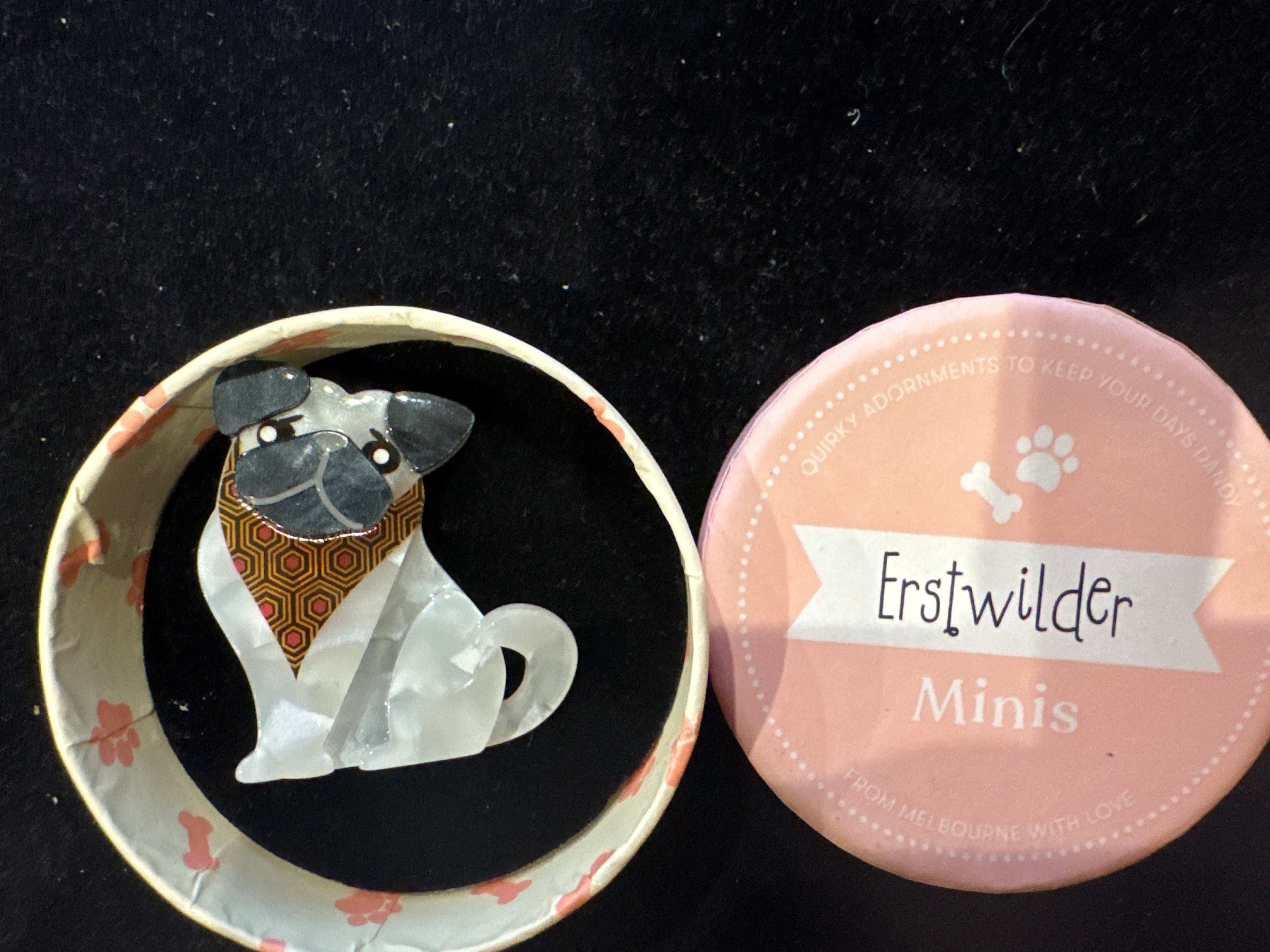 ERSTWILDER MINIS -ADORING POLLY PUG- RETIRED