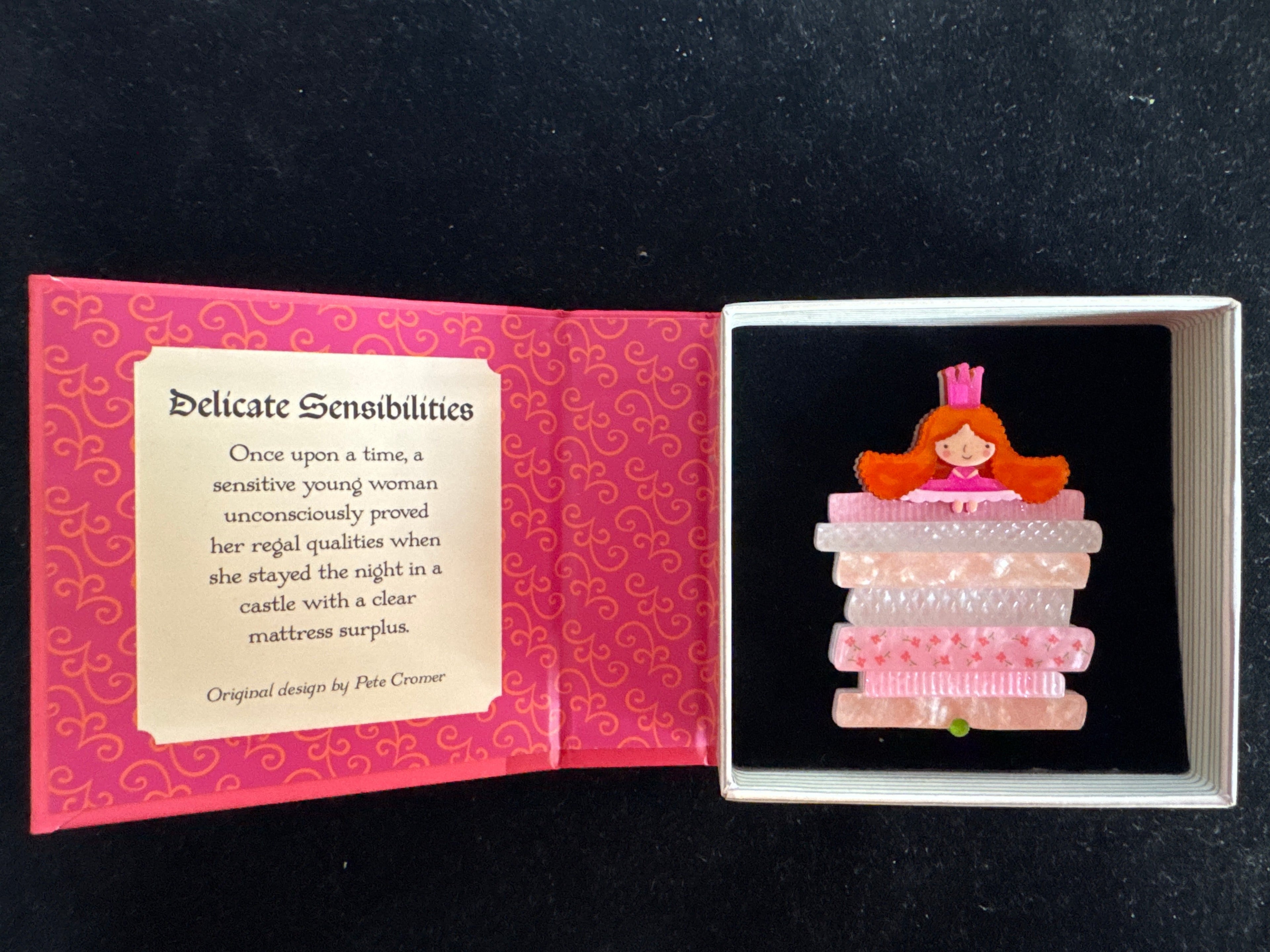 ERSTWILDER PETE CROMER FAIRY TALES - DELICATE SENSIBILITIES - RESIN BROOCH