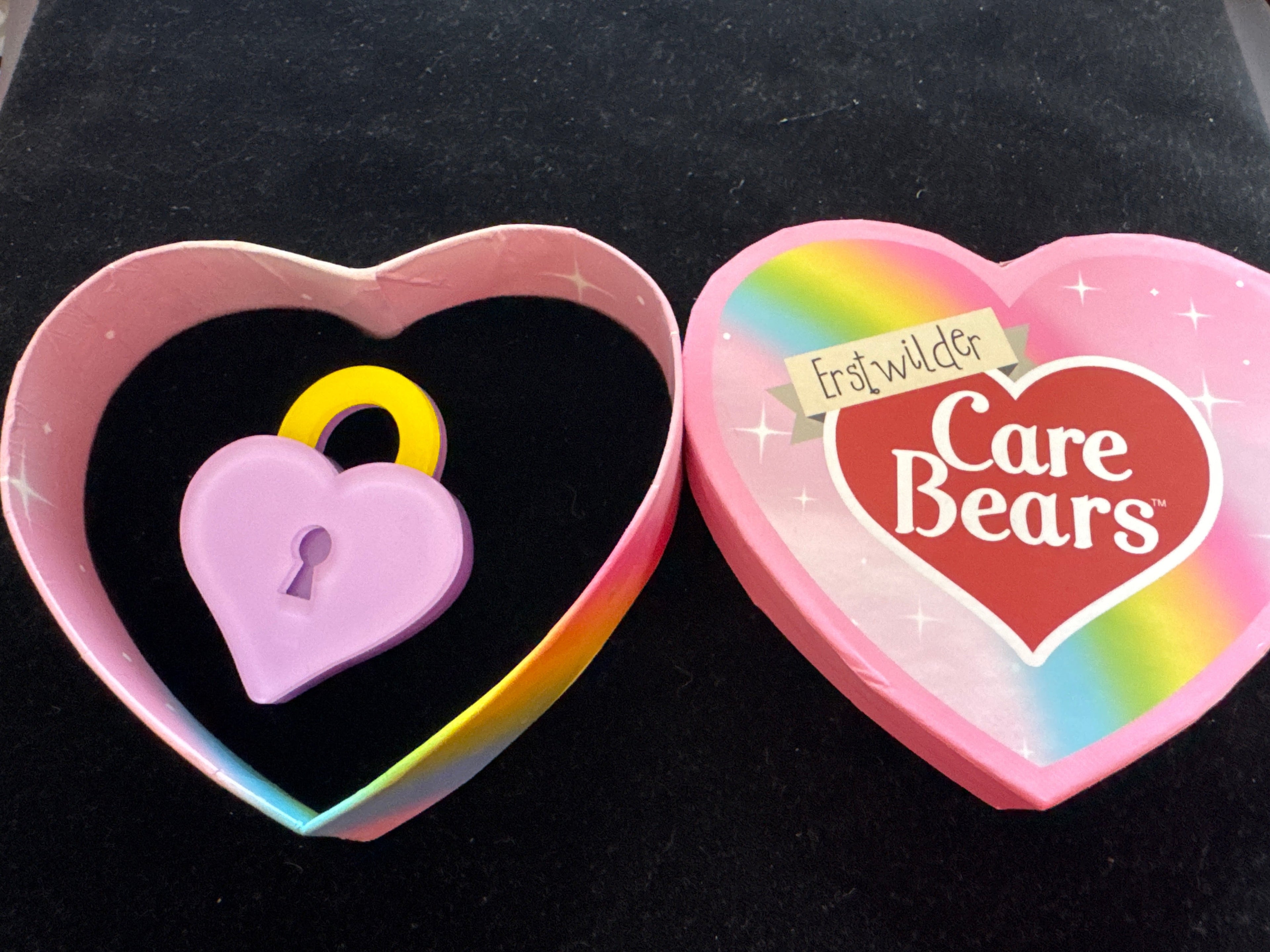ERSTWILDER  CARE BEARS -IT'S A SECRET -RESIN BROOCH