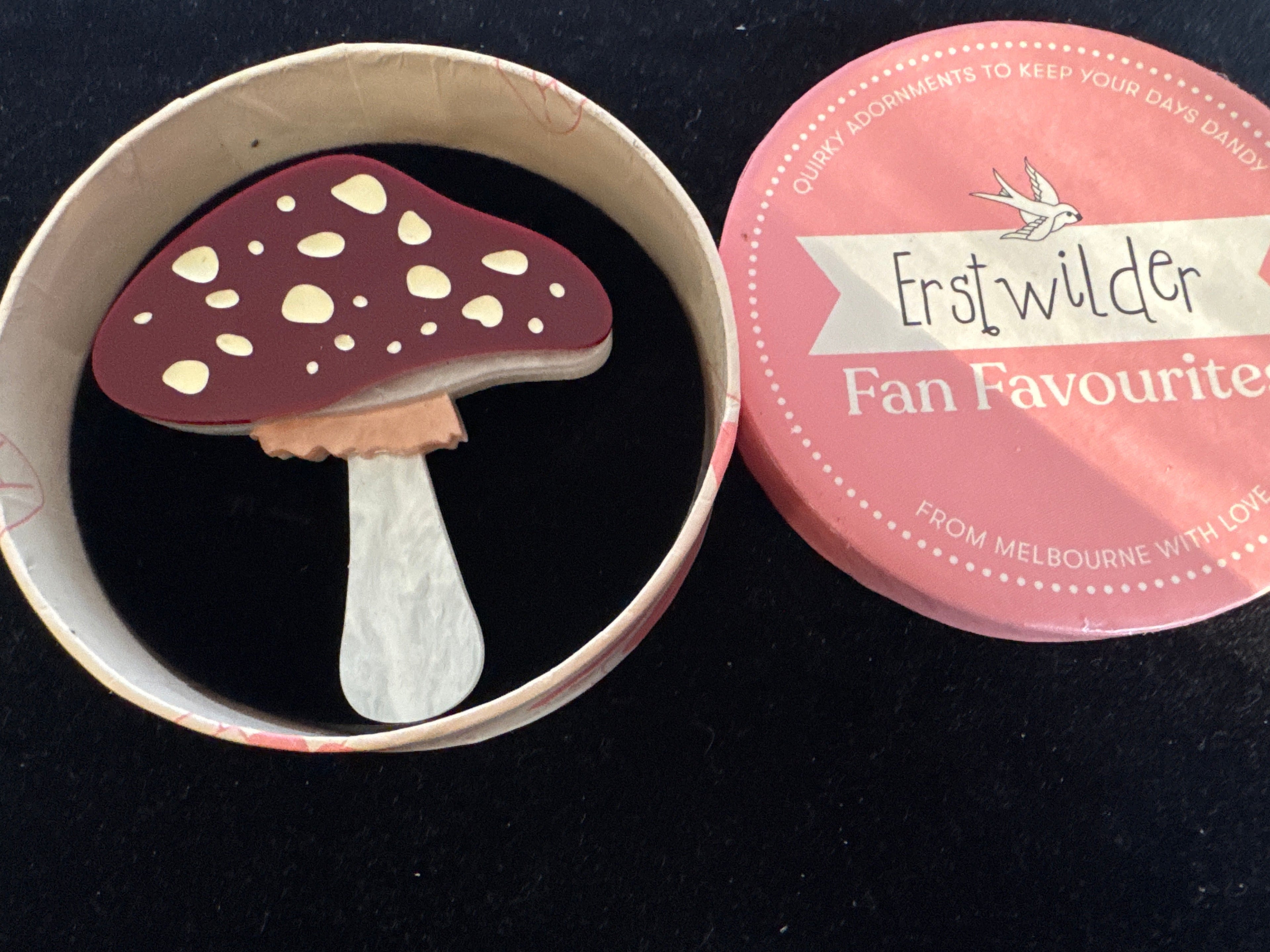 ERSTWILDER FAN FAVOURITES-WELL SPOTTED -  RESIN BROOCH