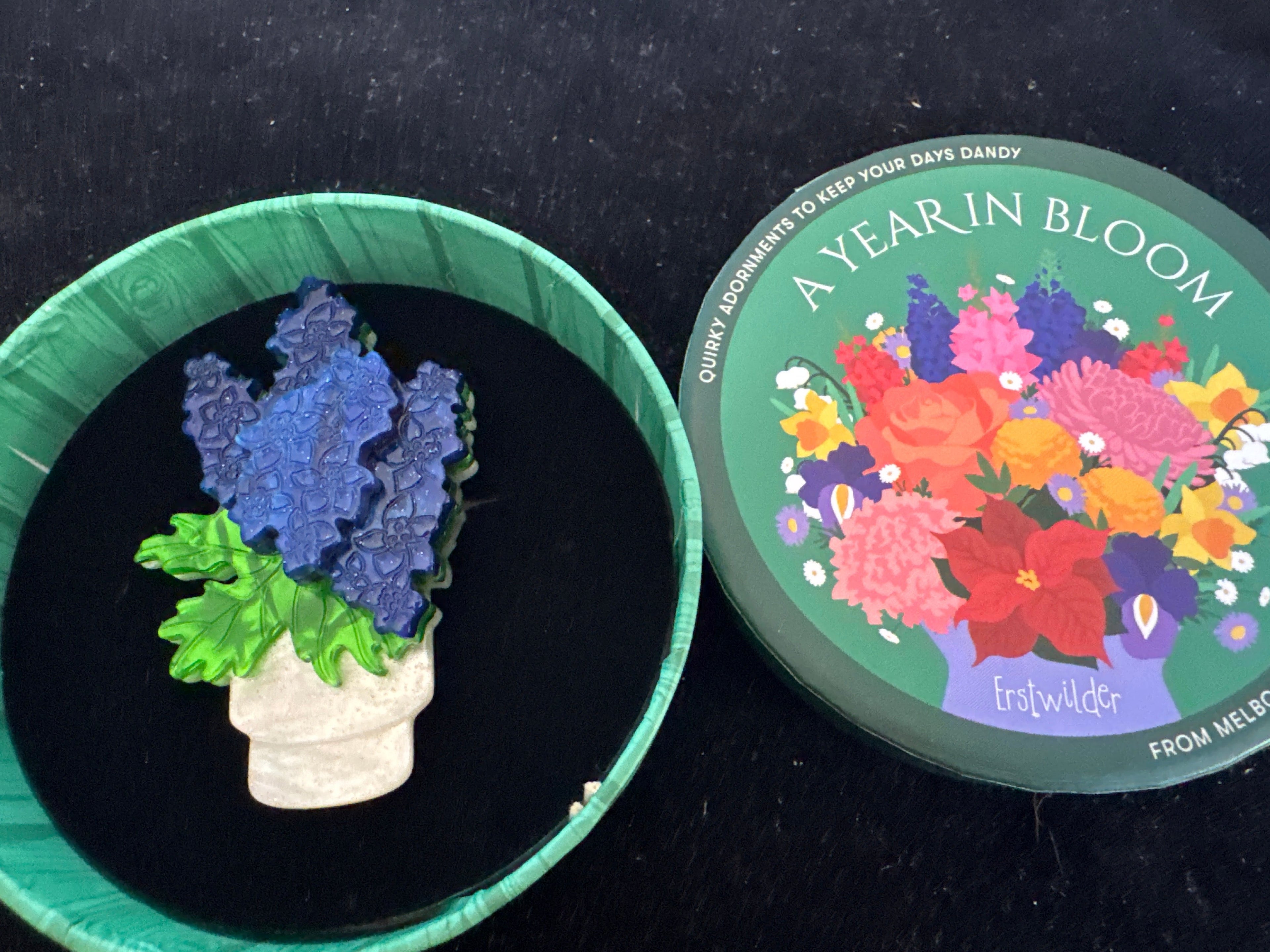 ERSTWILDER A YEAR IN BLOOM- KNIGHT'S SPUR - Resin Brooch