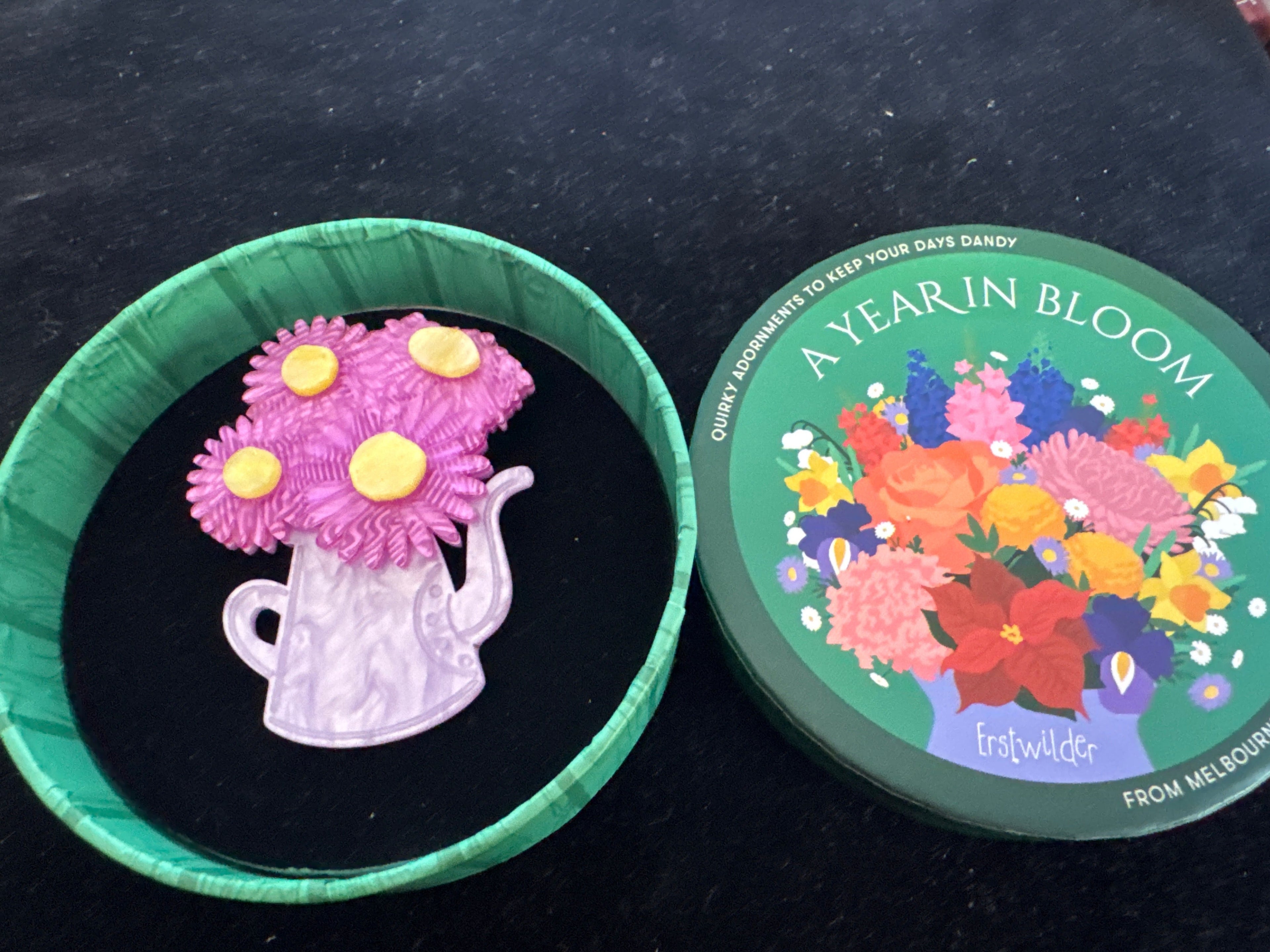 ERSTWILDER A YEAR IN BLOOM- GARDEN STAR - Resin Brooch