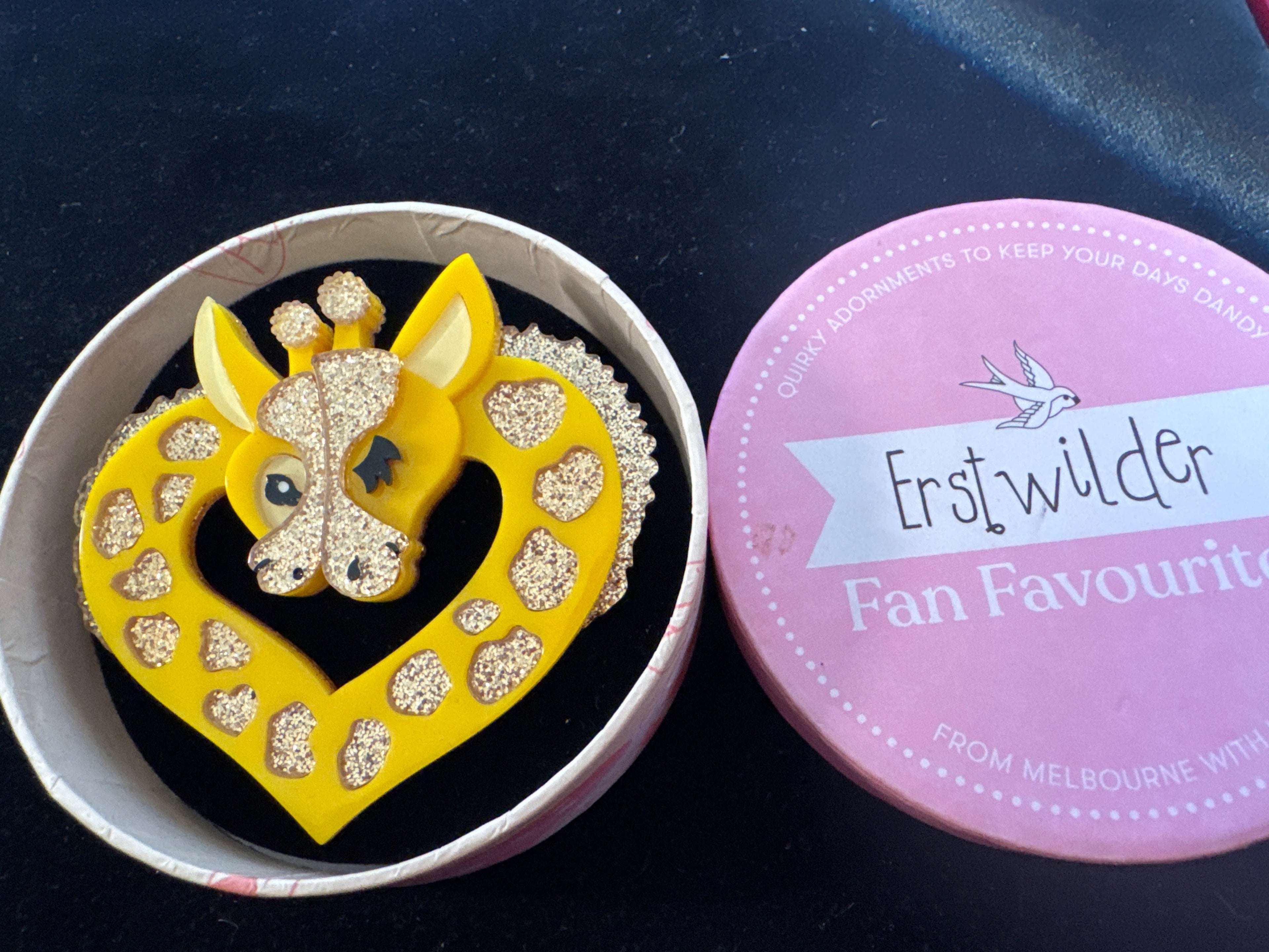 ERSTWILDER FAN FAVOURITES-HEART OF AFRICA -  RESIN BROOCH