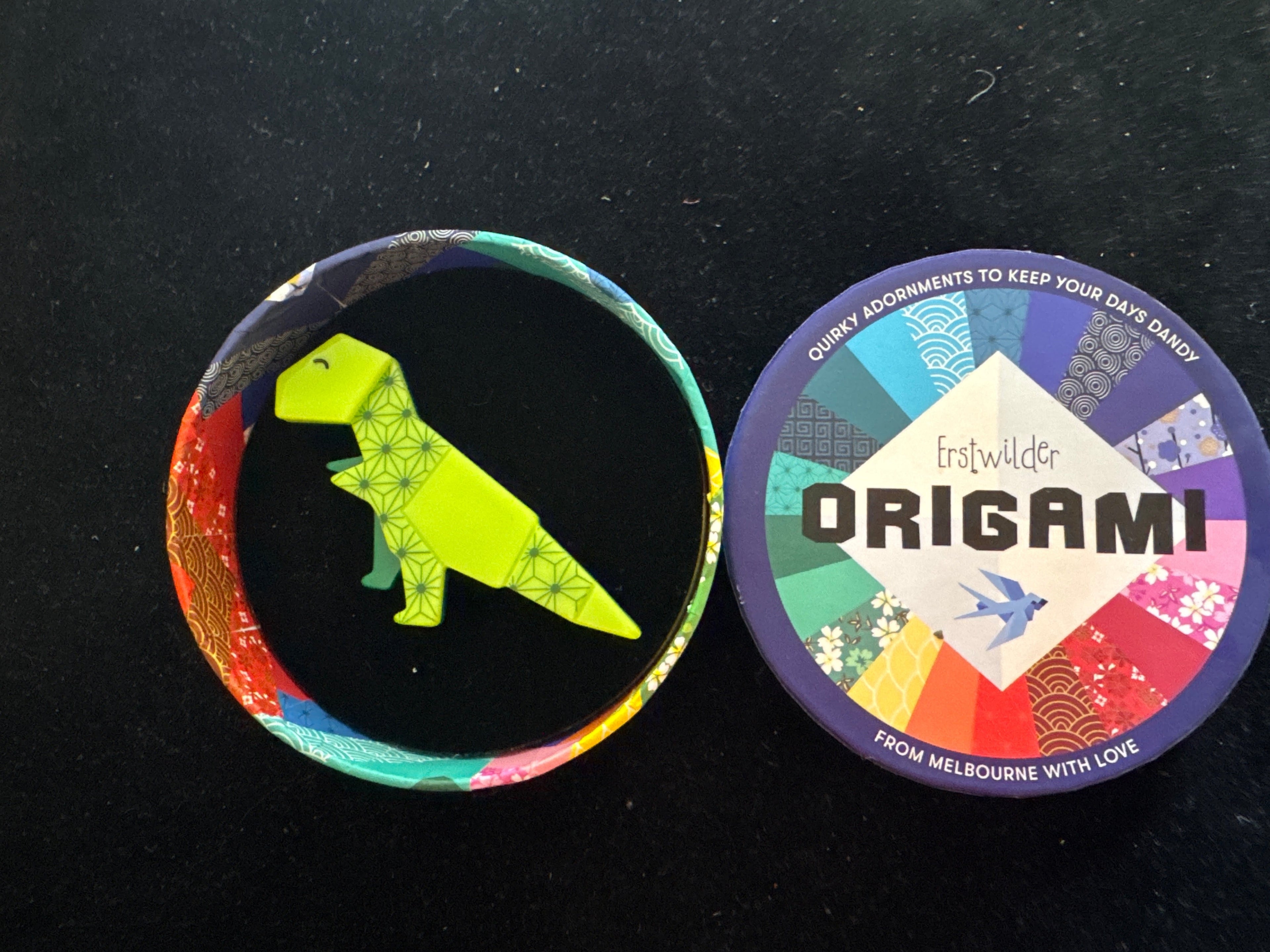 ERSTWILDER ORIGAMI - LAND BEFORE TIME-  RESIN BROOCH RETIRED