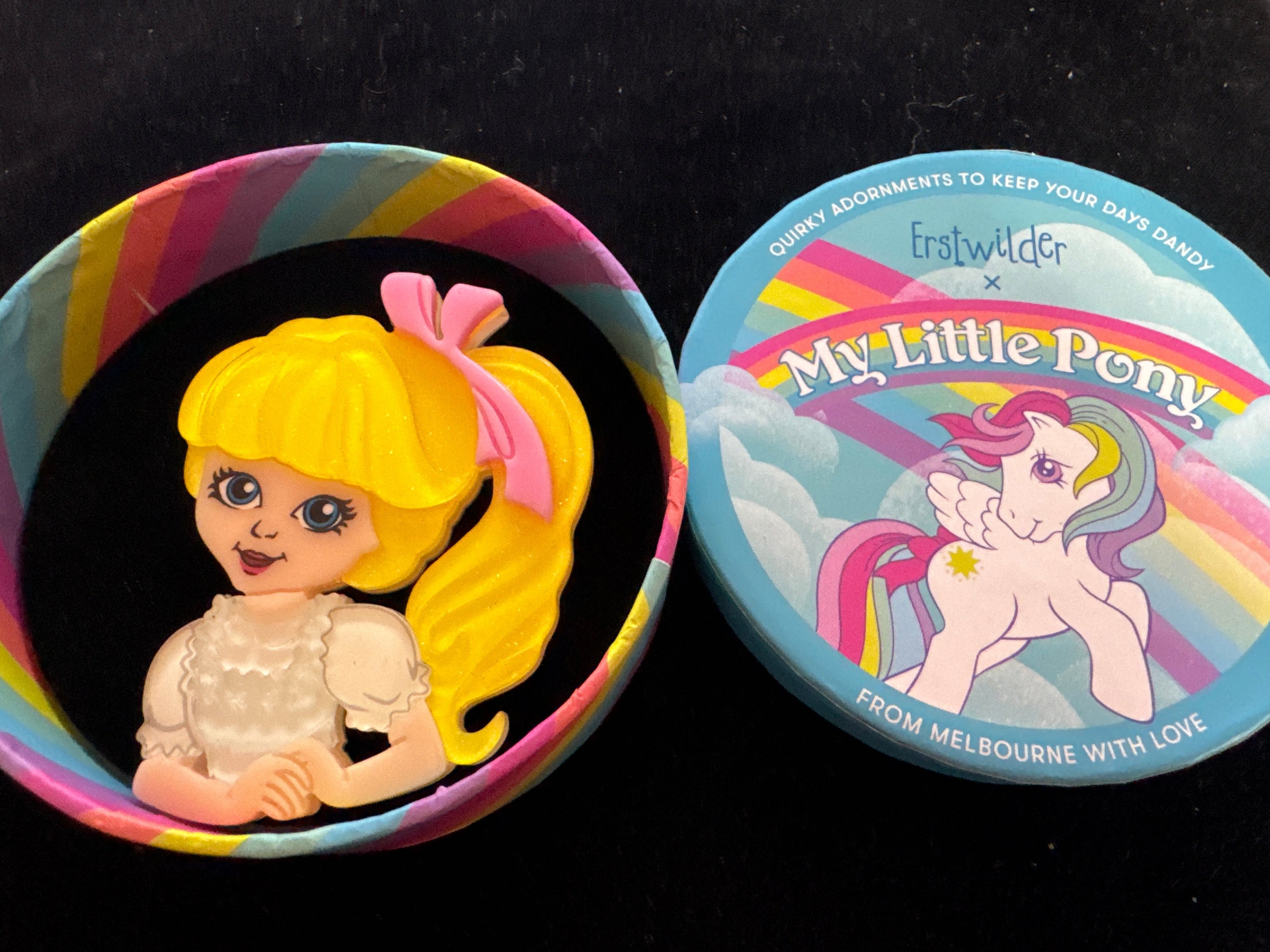 ERSTWILDER MY LITTLE PONY - MEGAN - RESIN BROOCH RETIRED