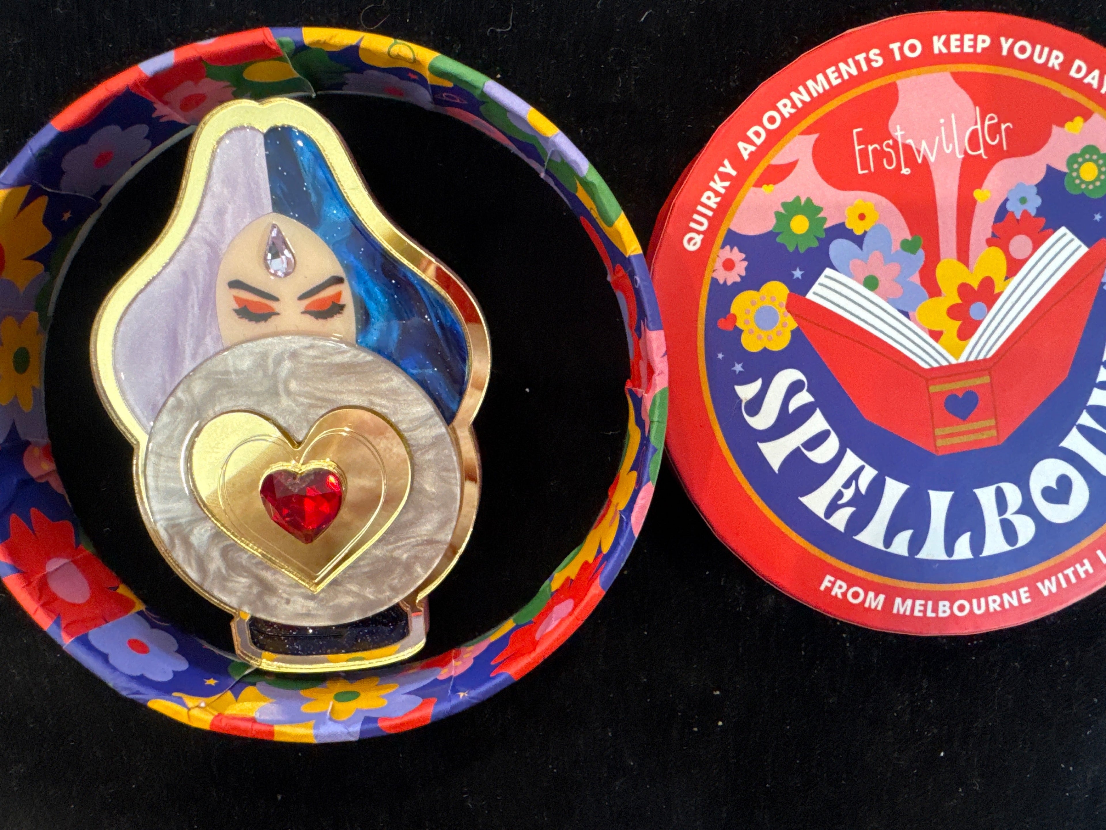 ERSTWILDER  SPELLBOUND- SEASON OF THE WITCH- RESIN BROOCH