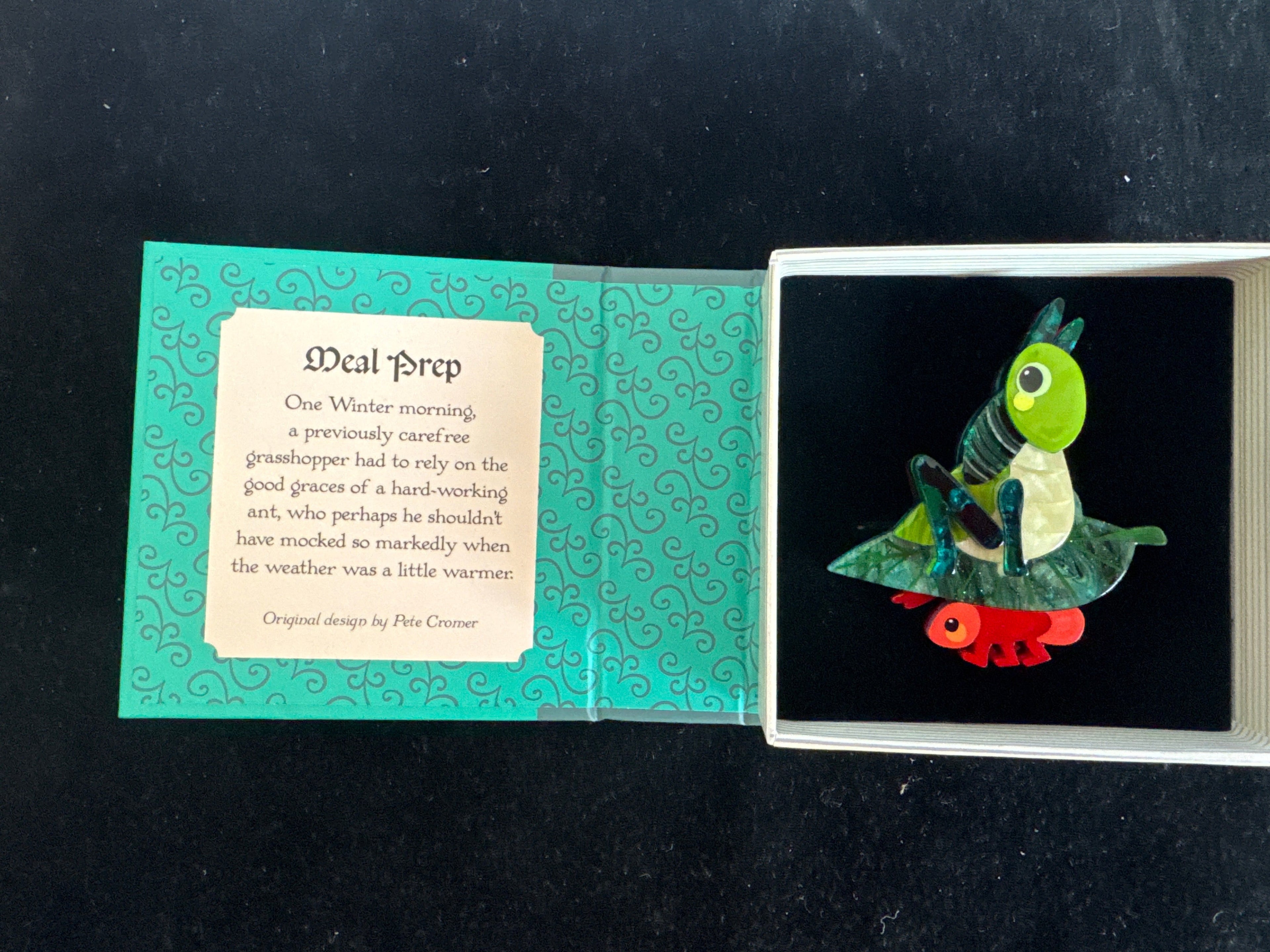 ERSTWILDER PETE CROMER FAIRY TALES - MEAL PREP -RESIN BROOCH