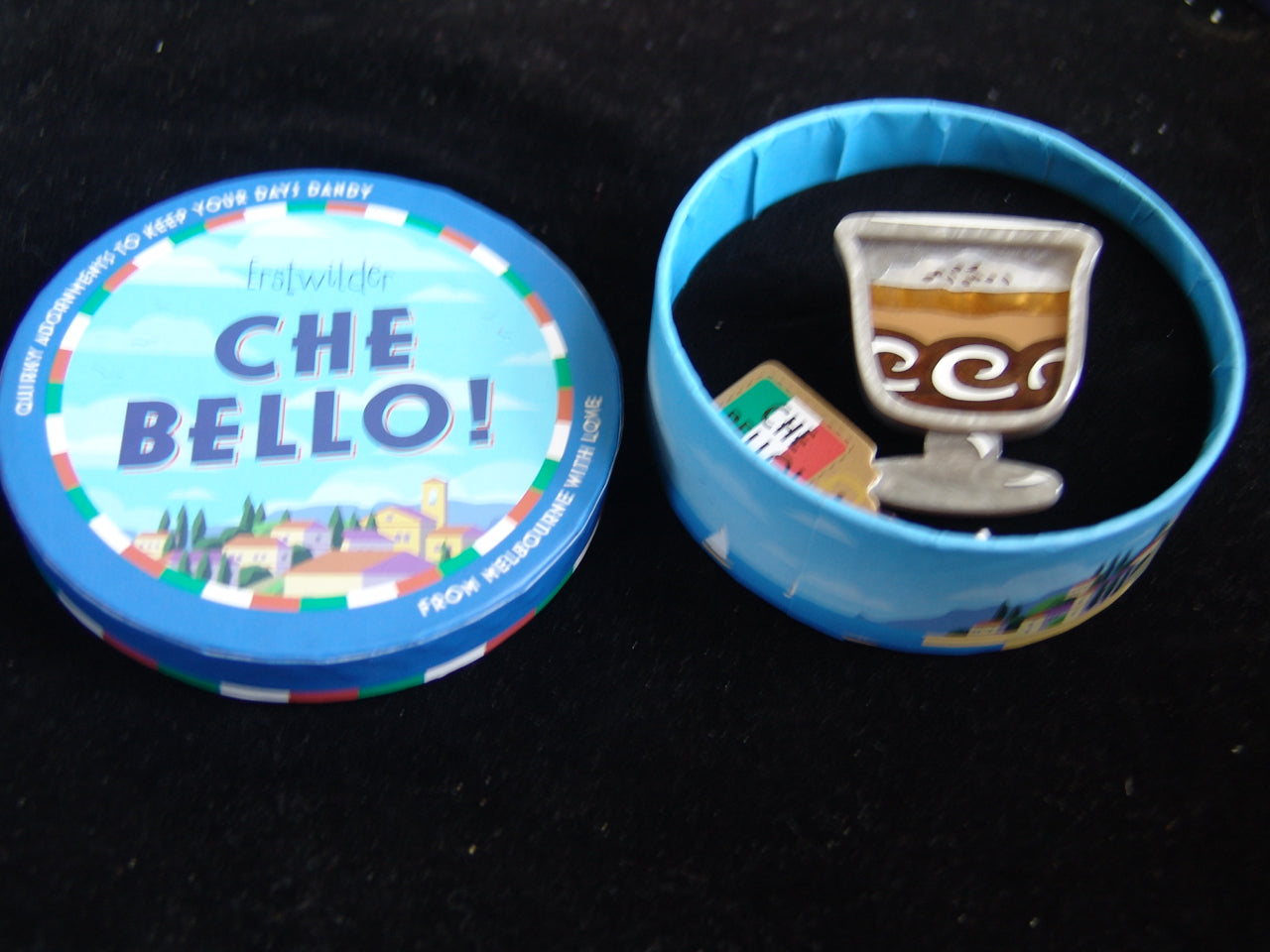 ERSTWILDER CHE BELLO - CHEER ME UP - RESIN BROOCH