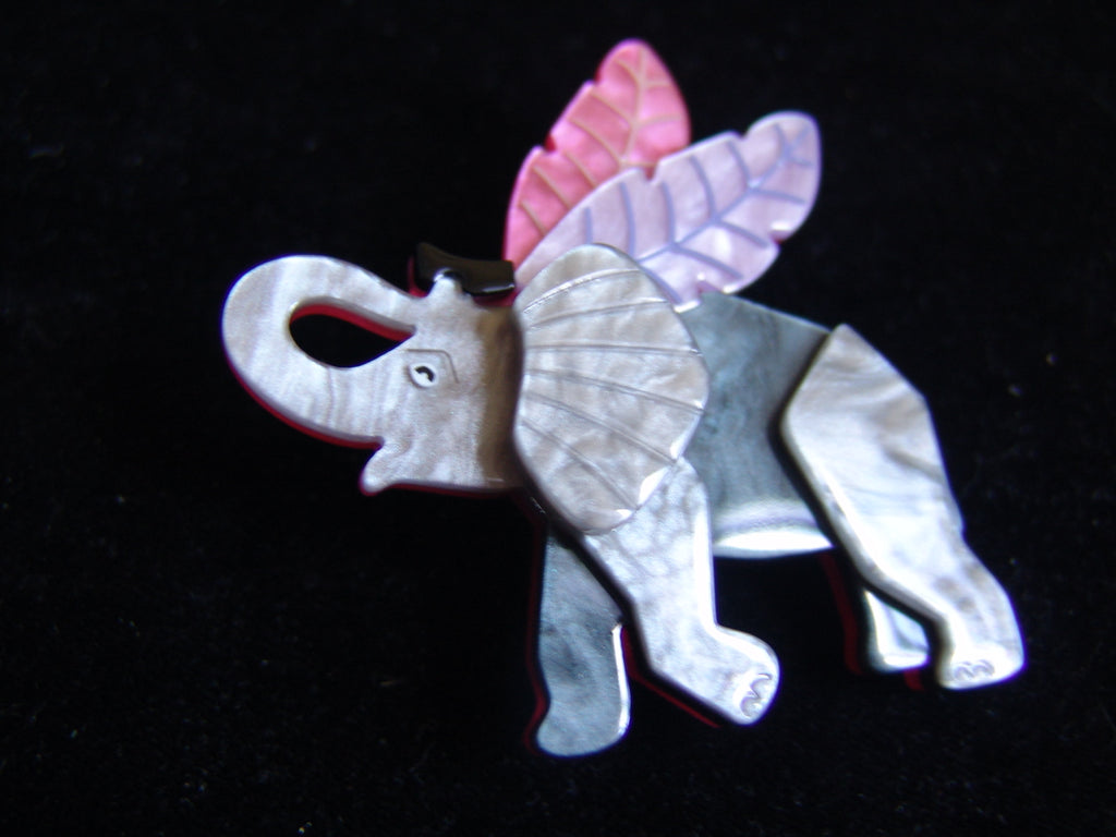 ERSTWILDER UNTAMED ELEGANCE- PACHYDERM DREAM -  RESIN BROOCH