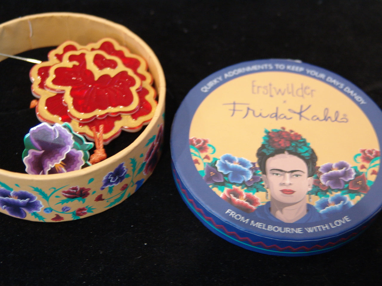 ERSTWILDER FRIDA KAHLO - FLOWER OF LIFE- RESIN BROOCH