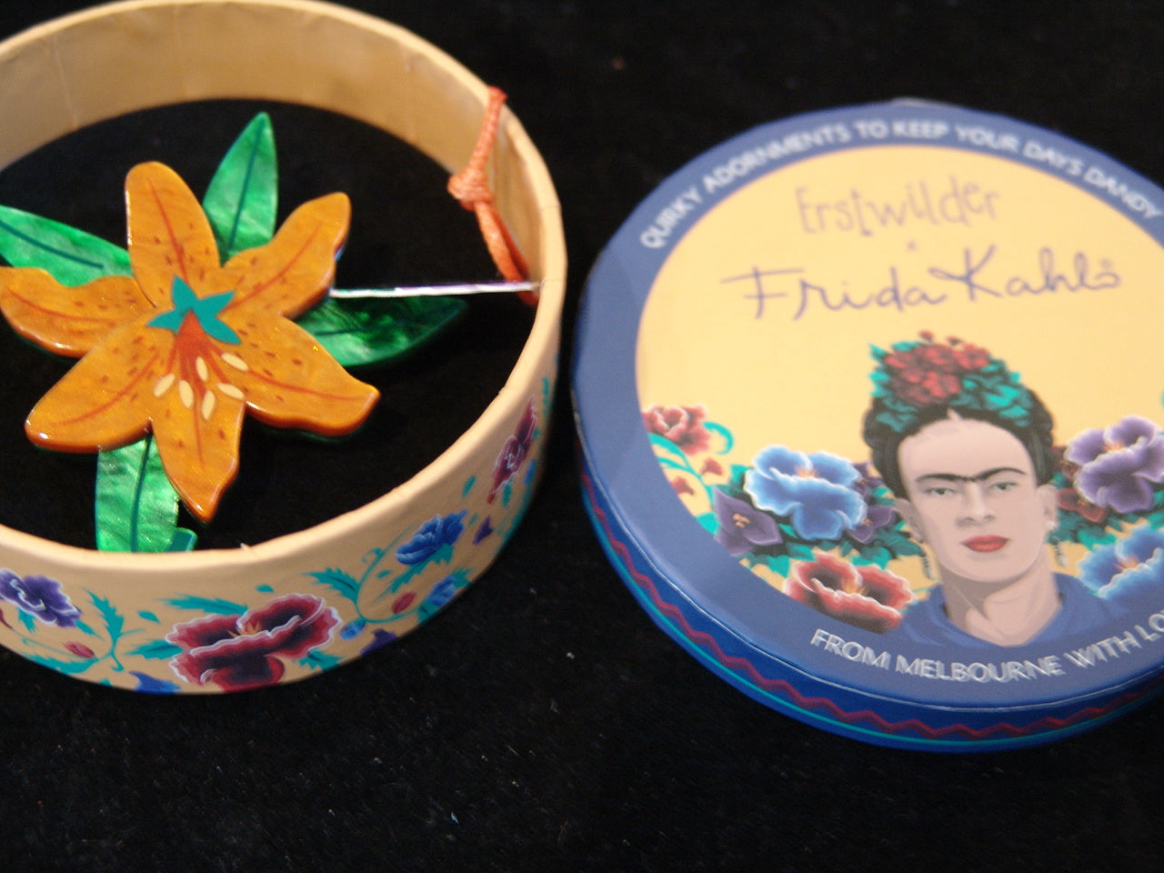 ERSTWILDER FRIDA KAHLO - STRANGE AS YOU -RESIN BROOCH