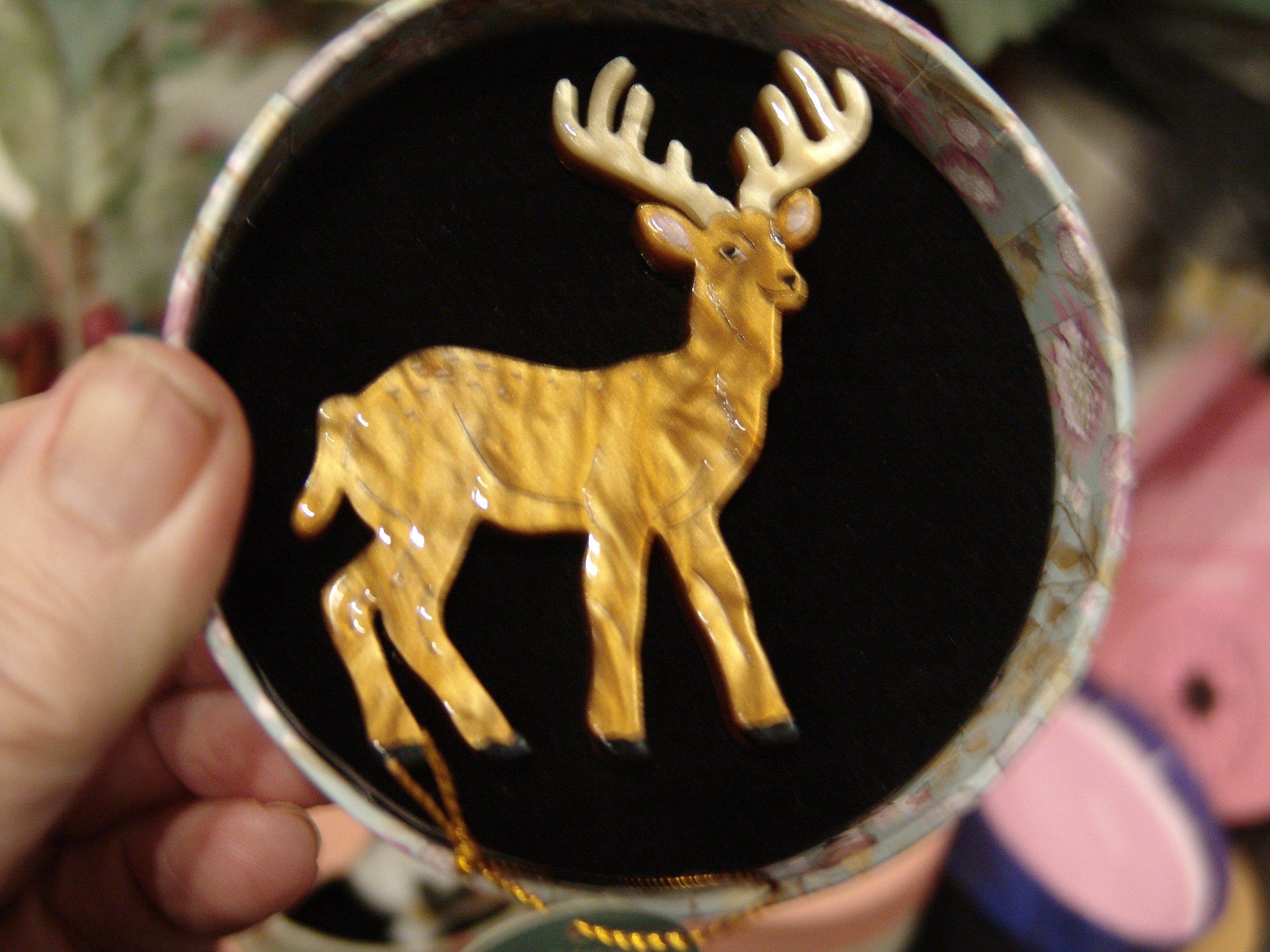 ERSTWILDER  FLEUR HARRIS - ENCHANTED DEER- RESIN BROOCH