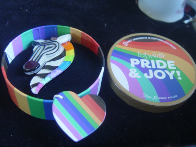 ERSTWILDER PRIDE & JOY-ZELDA THE ZESTFUL ZEBRA - RESIN BROOCH