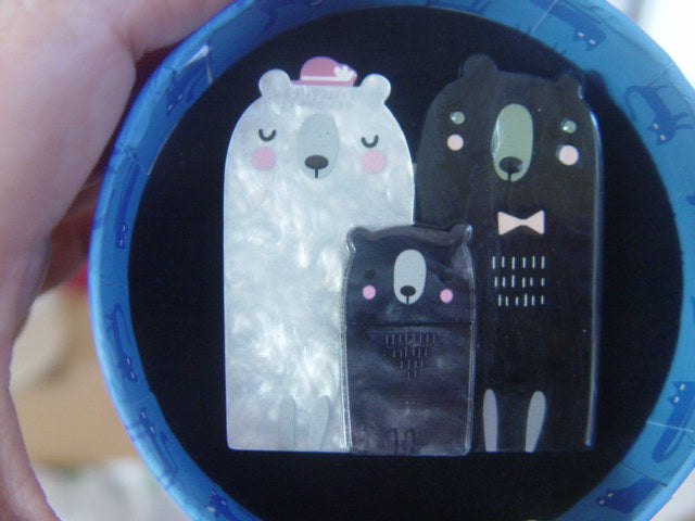 ERSTWILDER TERRY RUNYAN - FAMILY AFFAIR - RESIN BROOCH