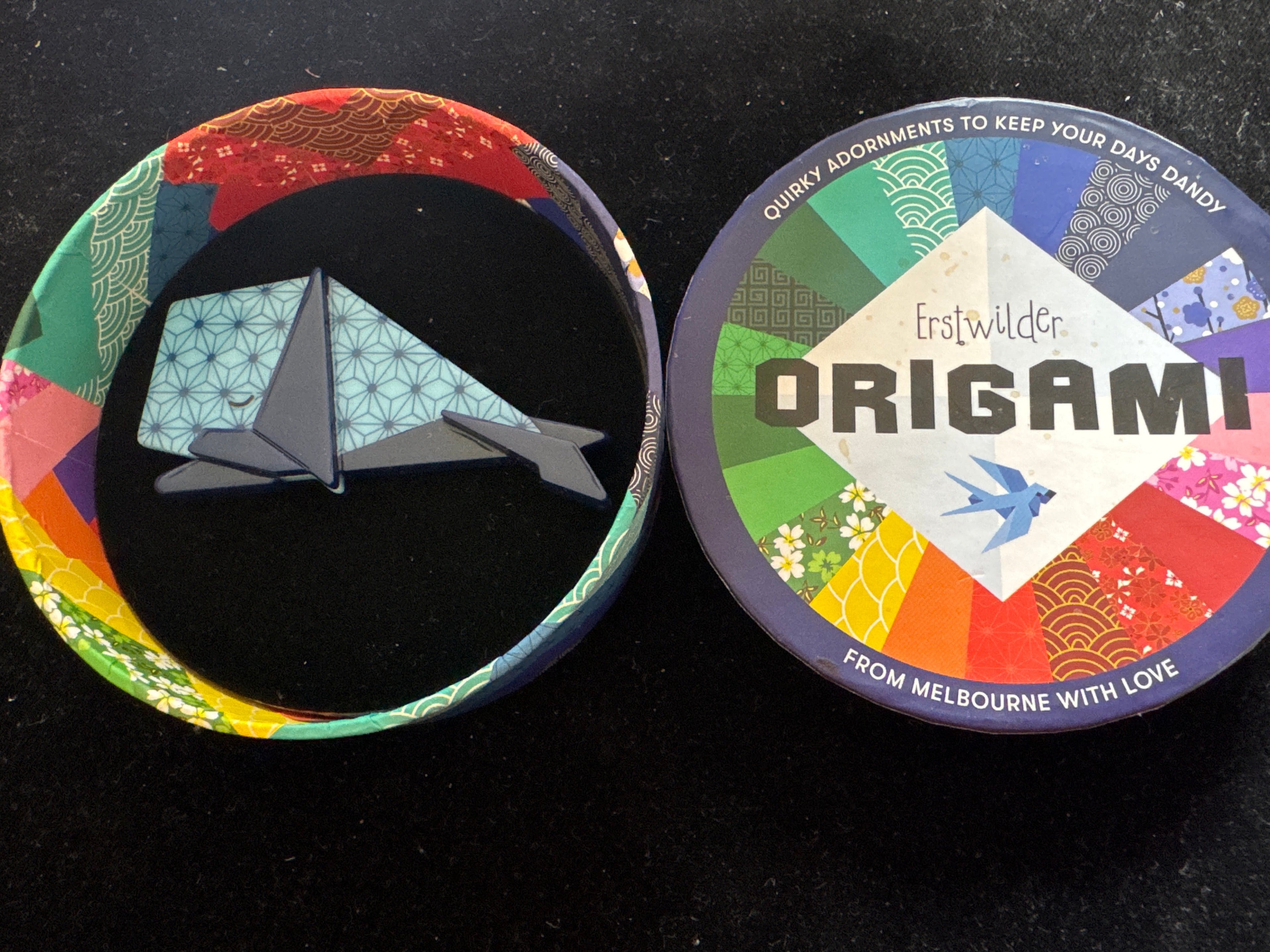 ERSTWILDER ORIGAMI - PRINCE OF WALES-  RESIN BROOCH