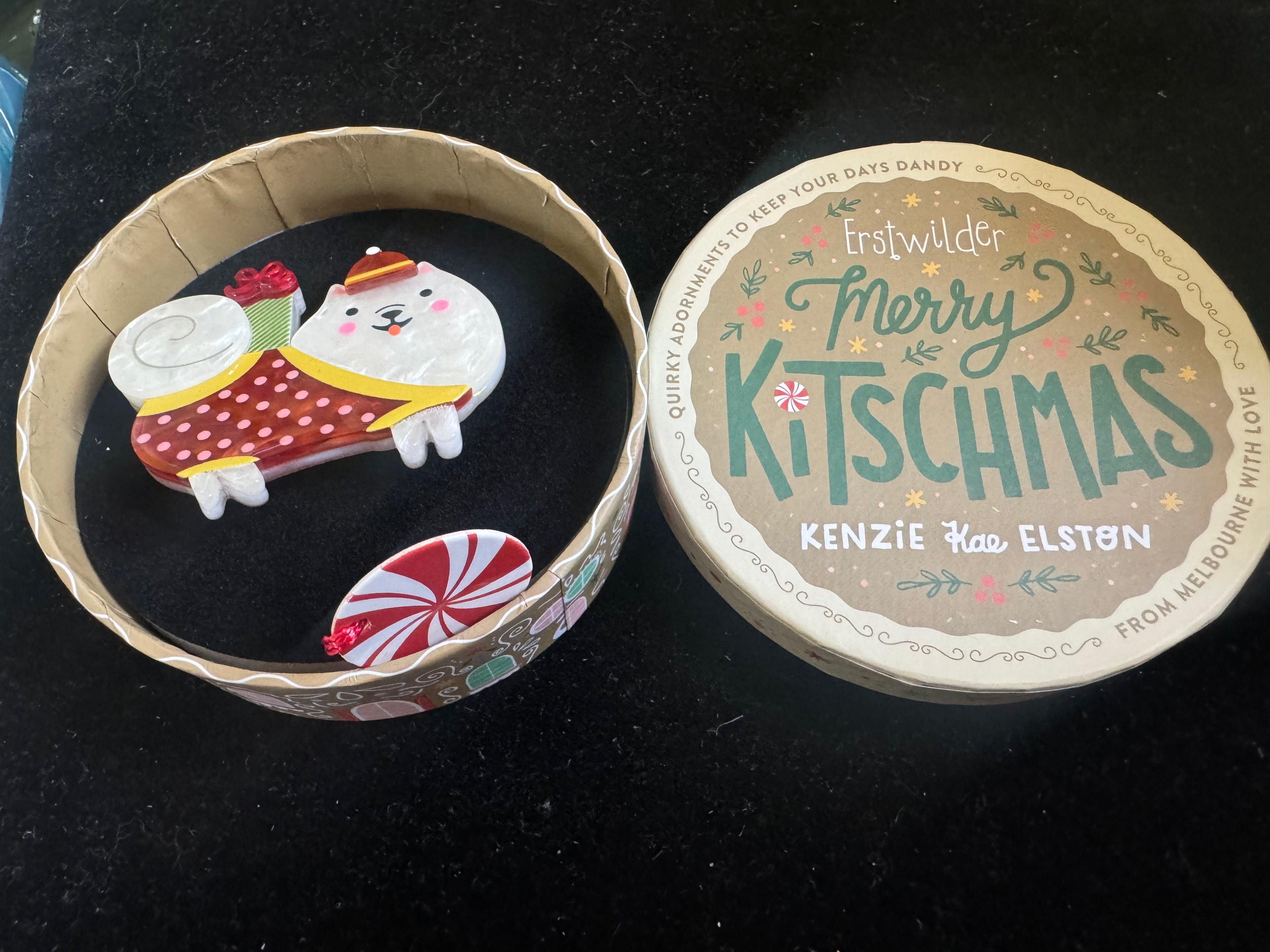 ERSTWILDER MERRY KITSCHMAS COLLECTION SANTA PAWS -RETIRED