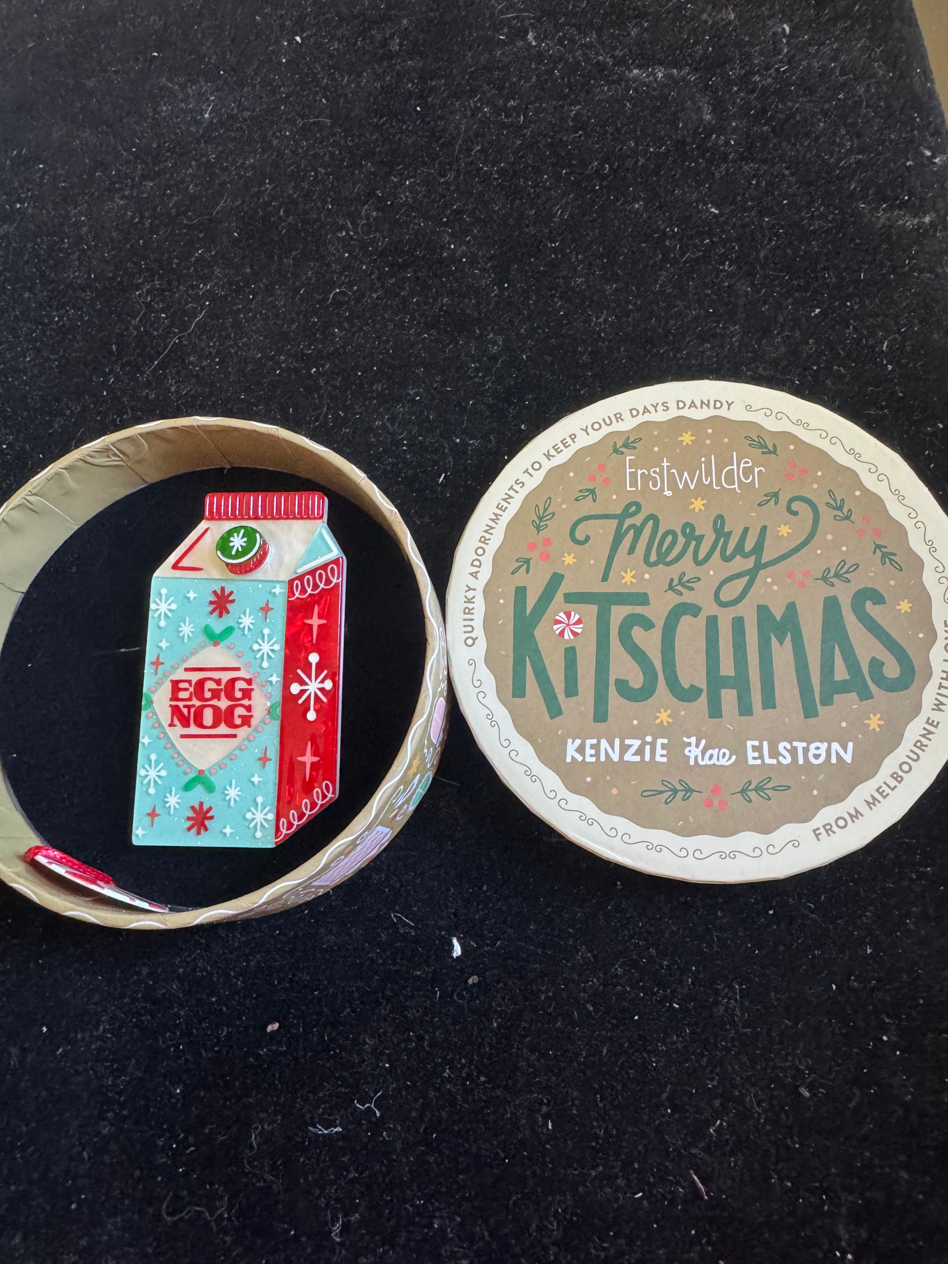ERSTWILDER MERRY KITSCHMAS -DON'T HOG THE NOG - RETIRED