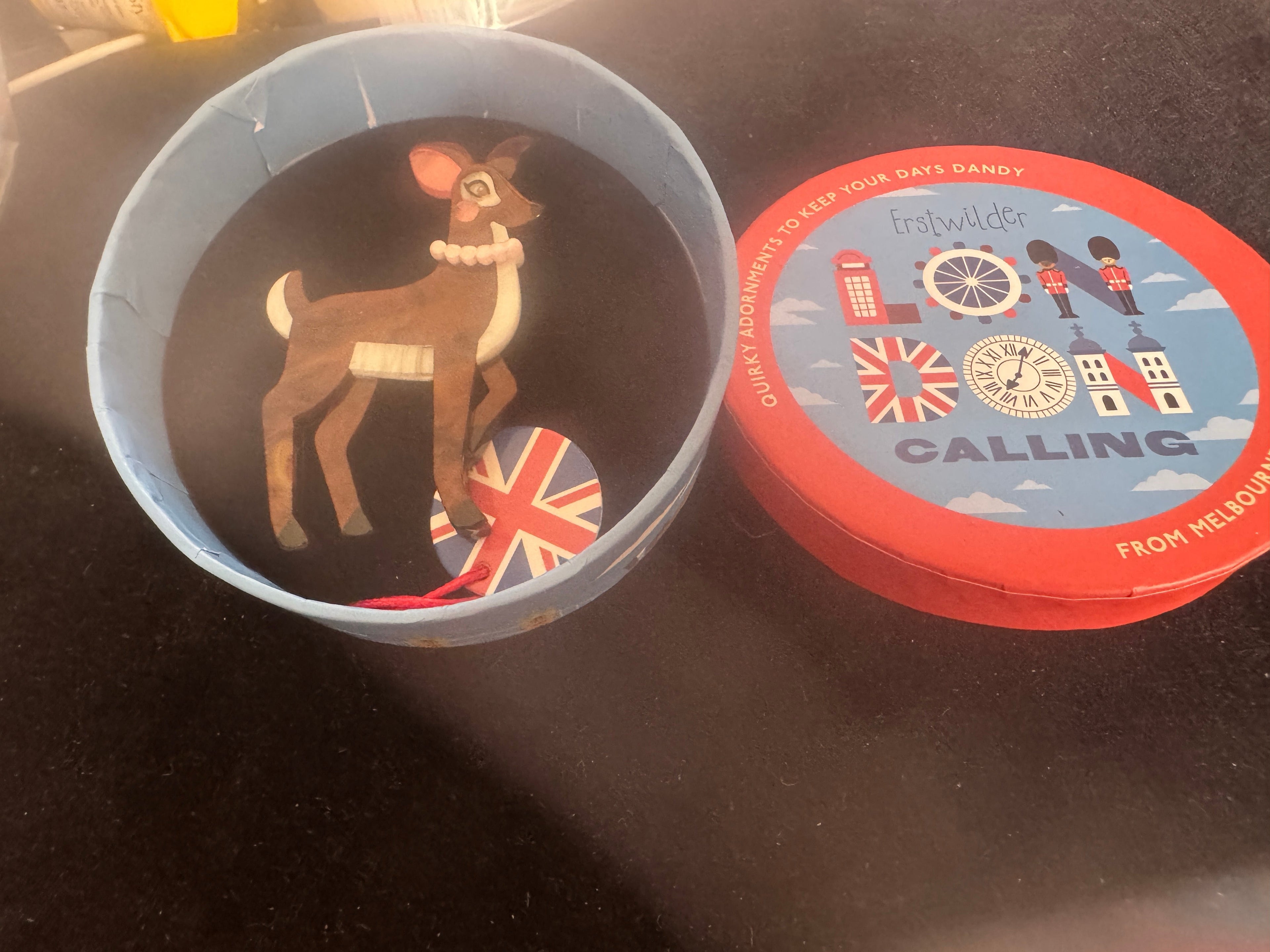ERSTWILDER LONDON CALLING PENNY THE DEER - Resin Brooch