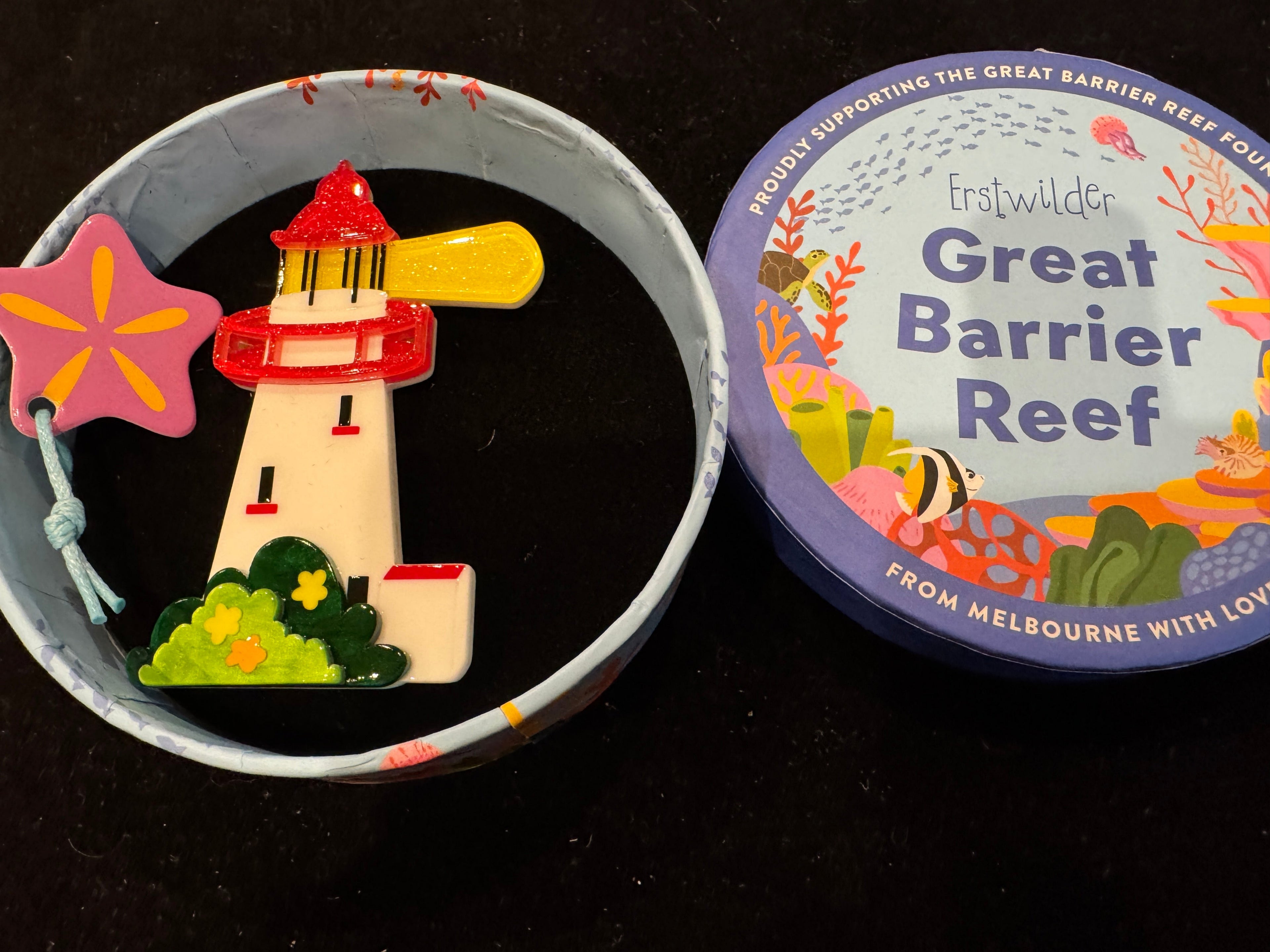 ERSTWILDER GREAT BARRIER REEF - LIGHT UP THE REEF - Resin Brooch