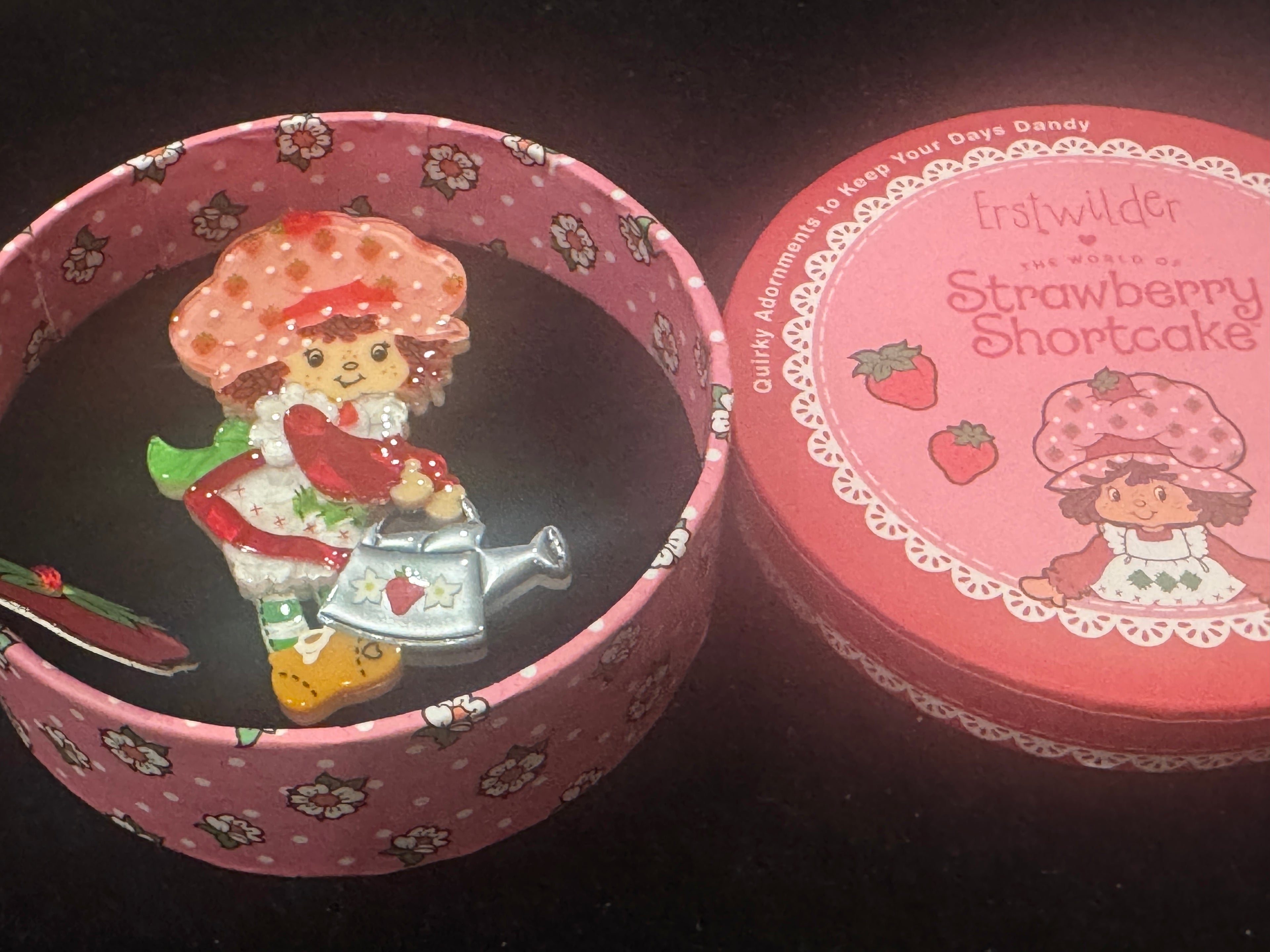 ERSTWILDER STRAWBERRY SHOTRCAKE - STRAWBERRY GARDENING -RESIN BROOCH