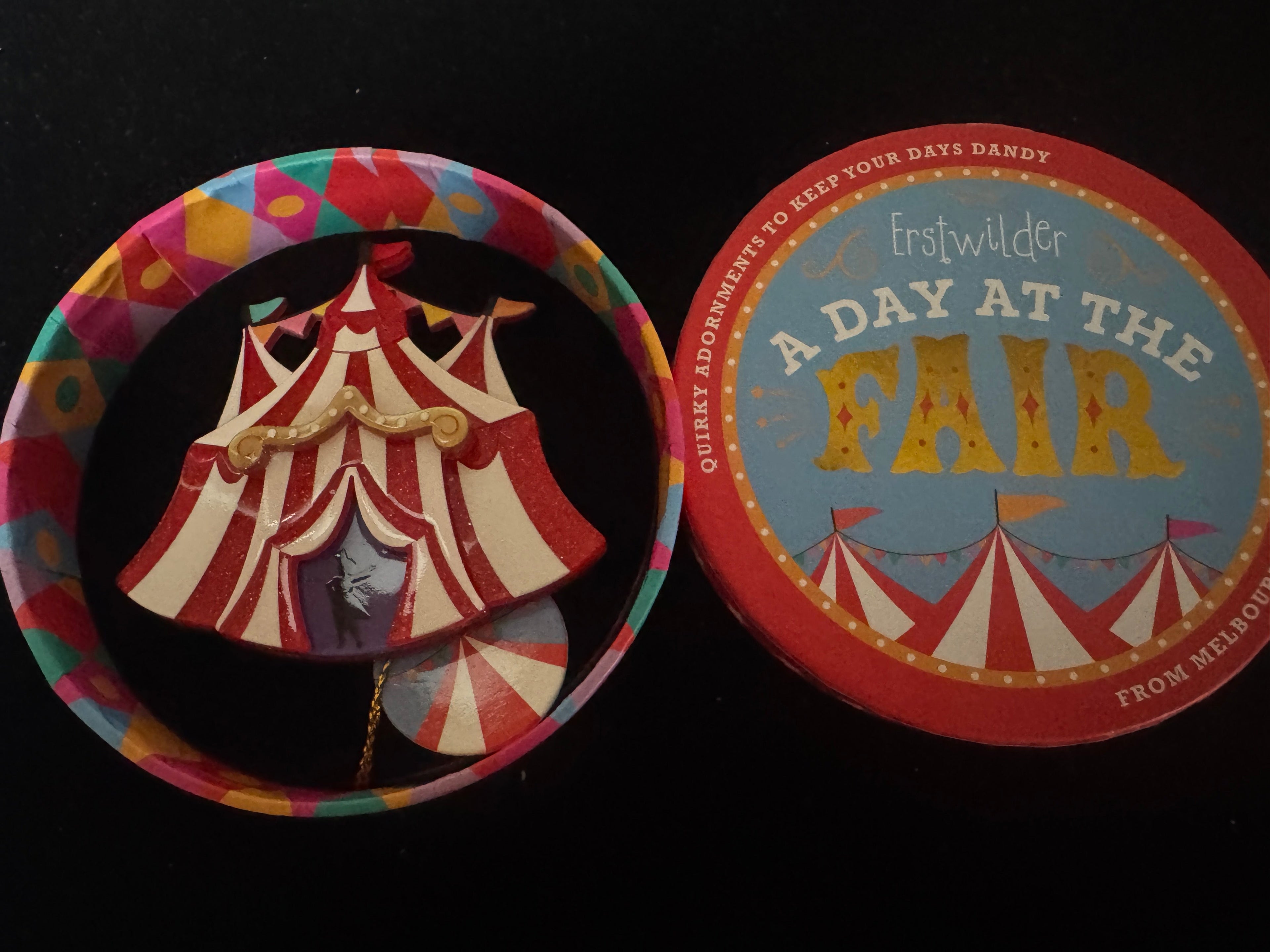 ERSTWILDER A DAY AT THE FAIR THE BIG TOP - Resin Brooch