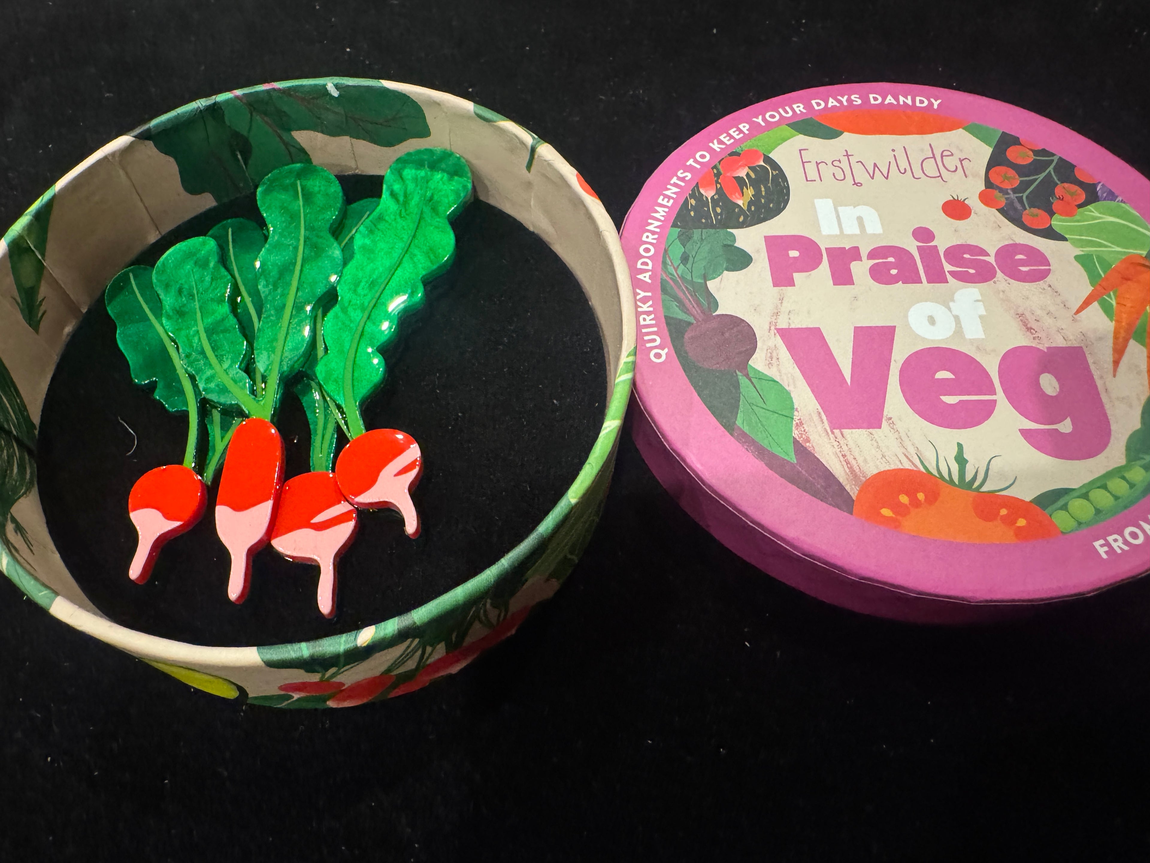 ERSTWILDER IN PRAISE OF VEG COLLECTION RADISH REMEDY - Resin Brooch