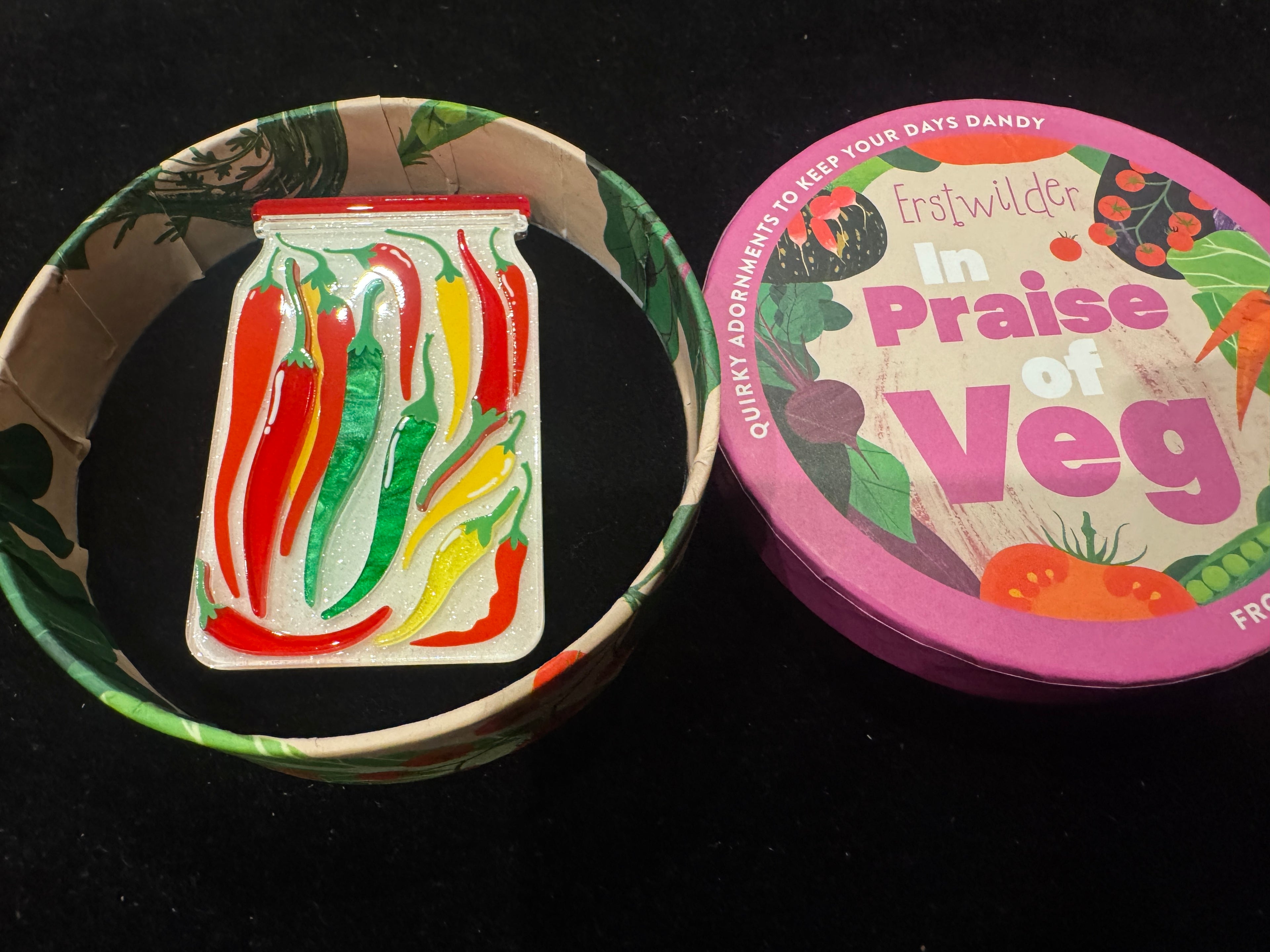 ERSTWILDER IN PRAISE OF VEG COLLECTION CHILLI CHARMER - Resin Brooch