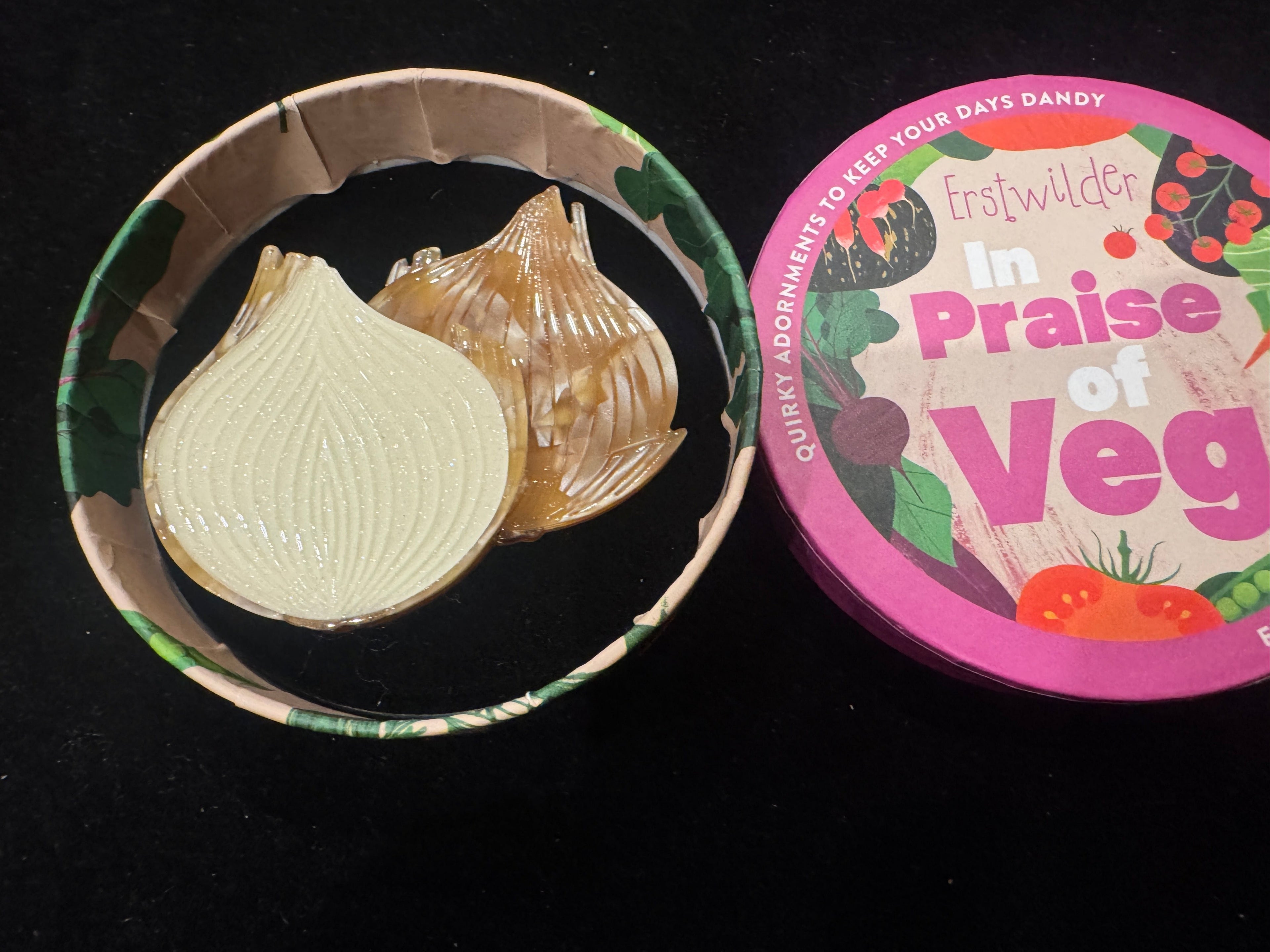 ERSTWILDER IN PRAISE OF VEG COLLECTION ONION LAYERS  - Resin Brooch