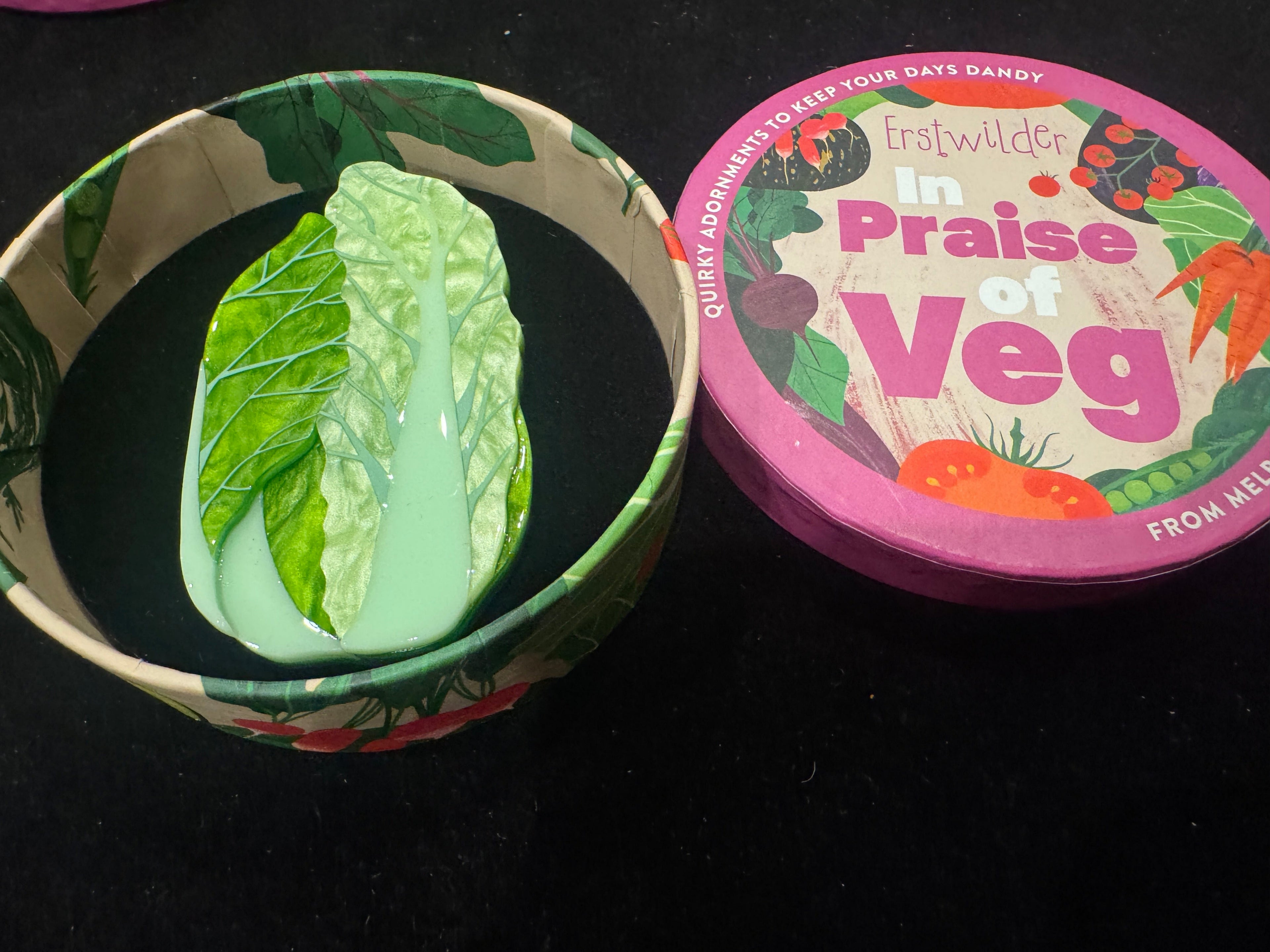 ERSTWILDER IN PRAISE OF VEG COLLECTION CABBAGE PATCH - Resin Brooch