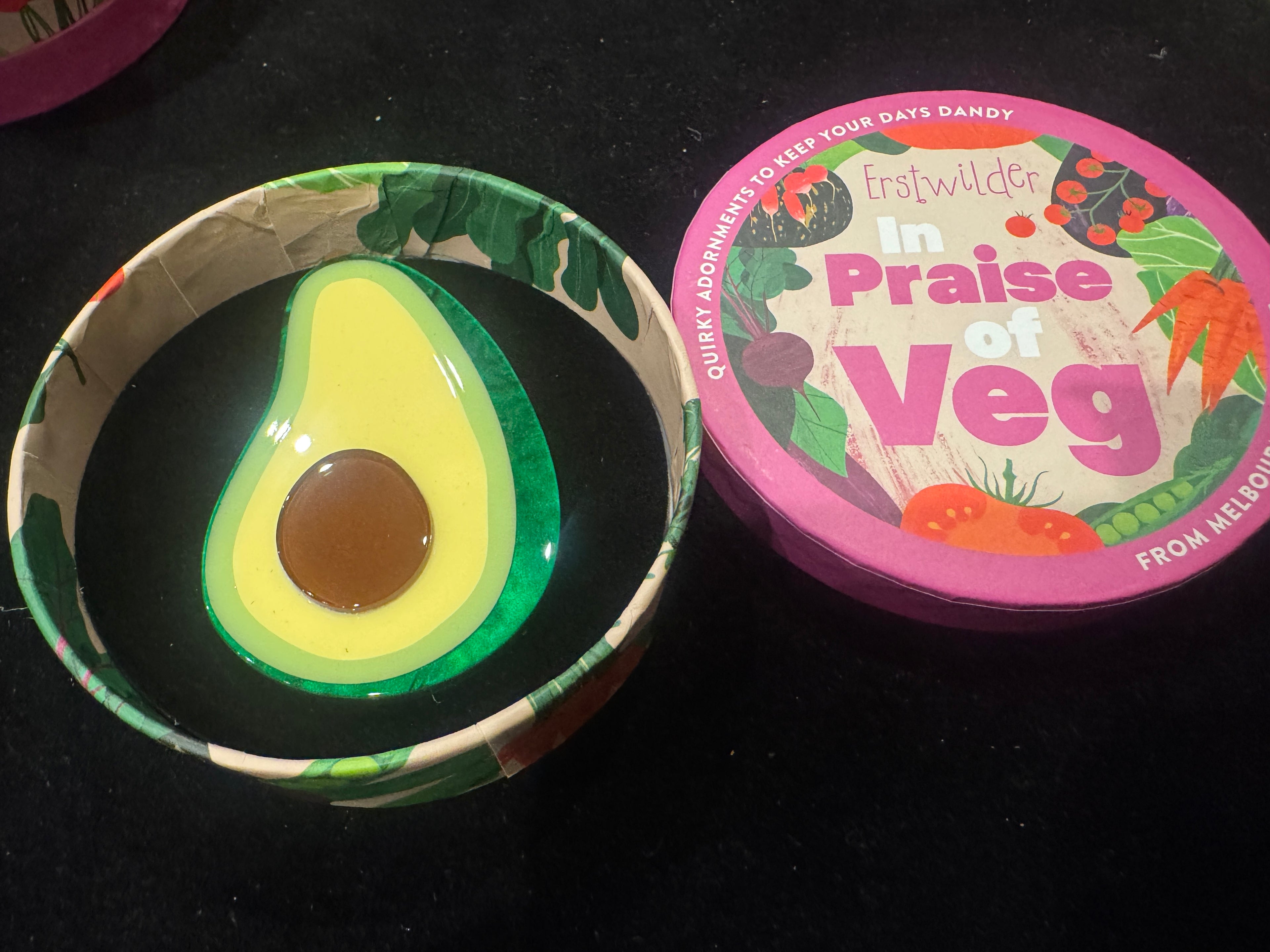 ERSTWILDER INPRAISE OF VEG COLLECTION AVOCADO AFFAIR - Resin Brooch