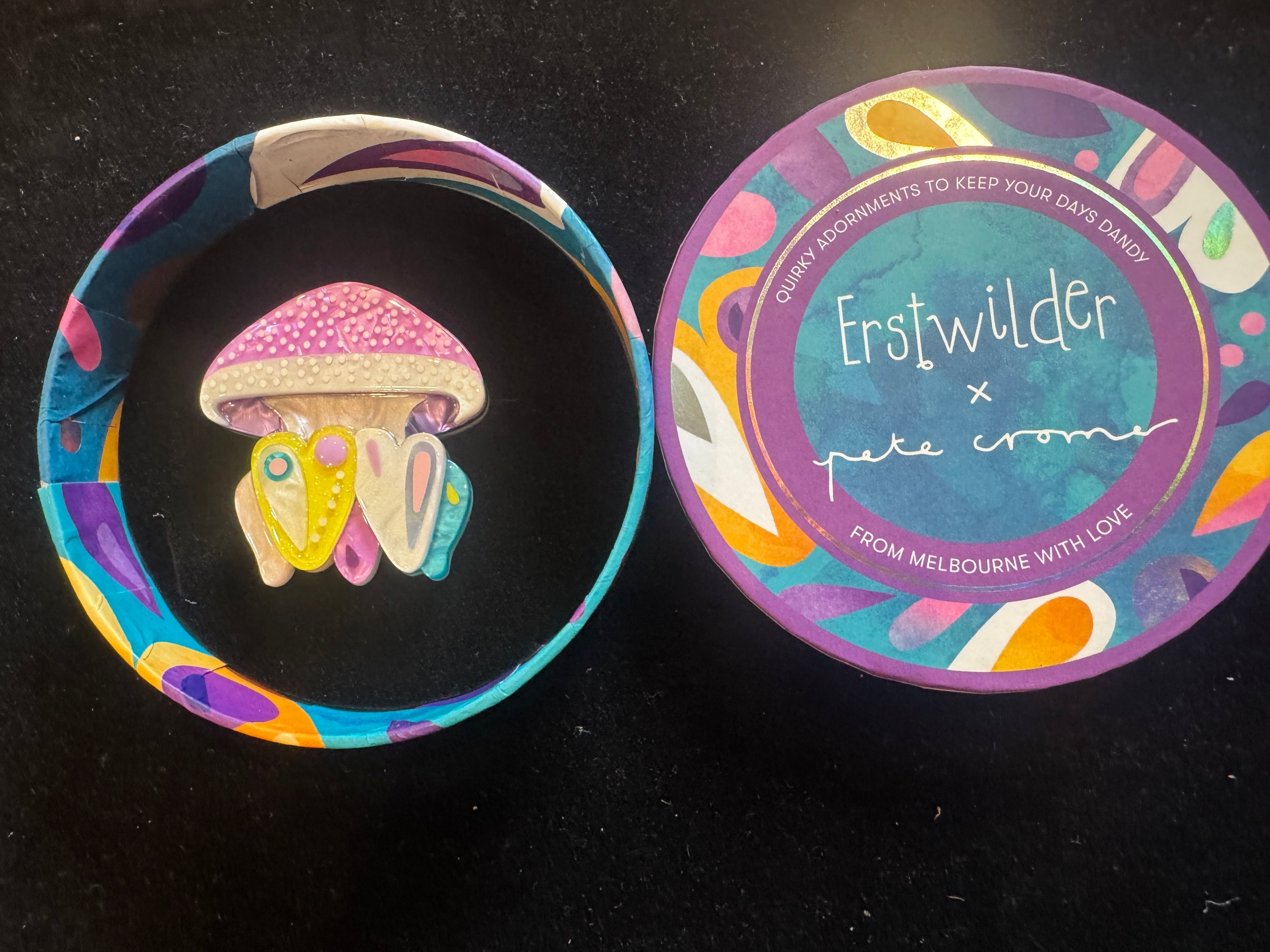 ERSTWILDER PETE CROMER -THE WHIMSICAL WHITE SPOTTED JELLYFISH - RETIRED