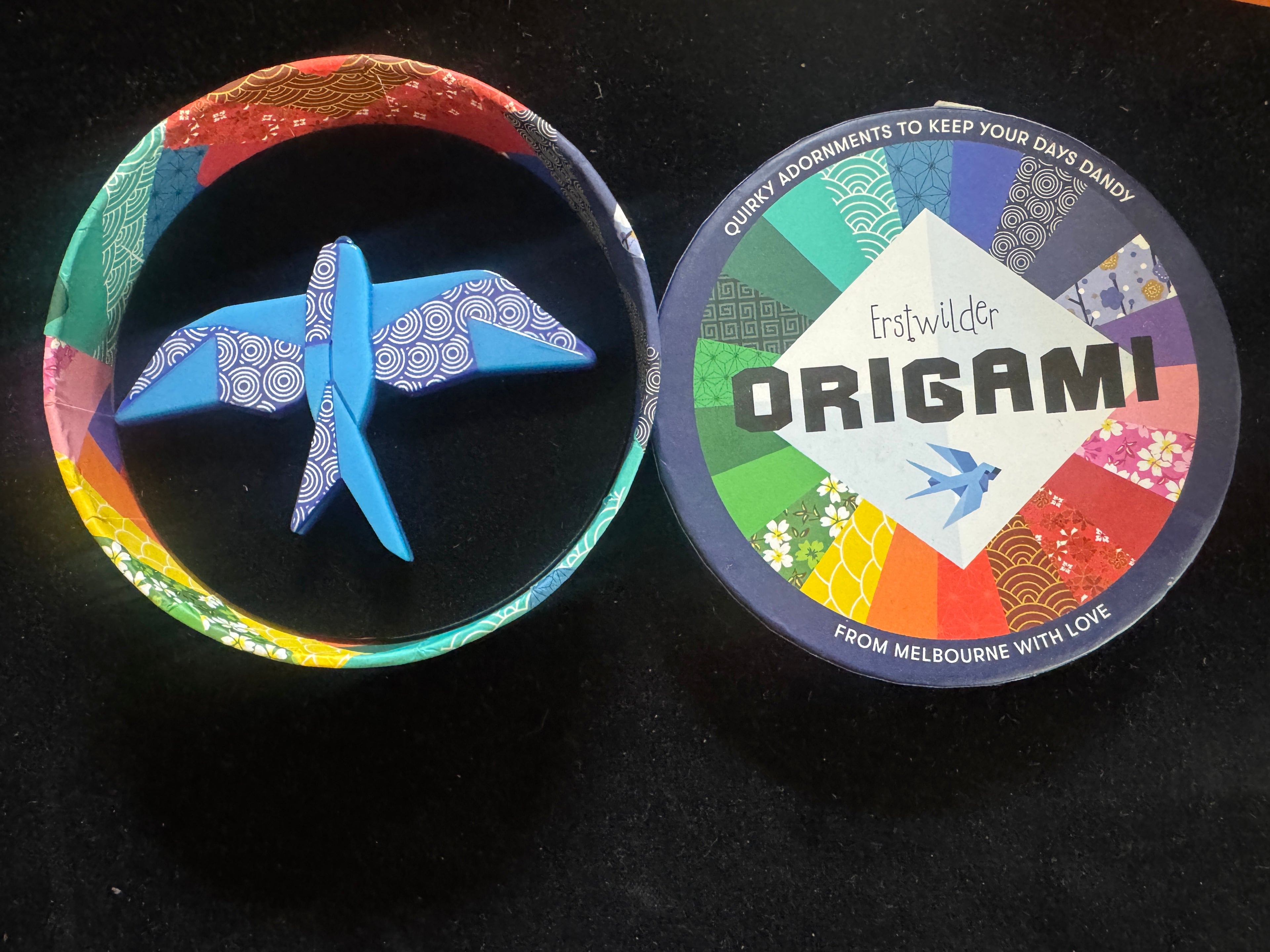 ERSTWILDER ORIGAMI - THE SINGING SWALLOW-  RESIN BROOCH RETIRED