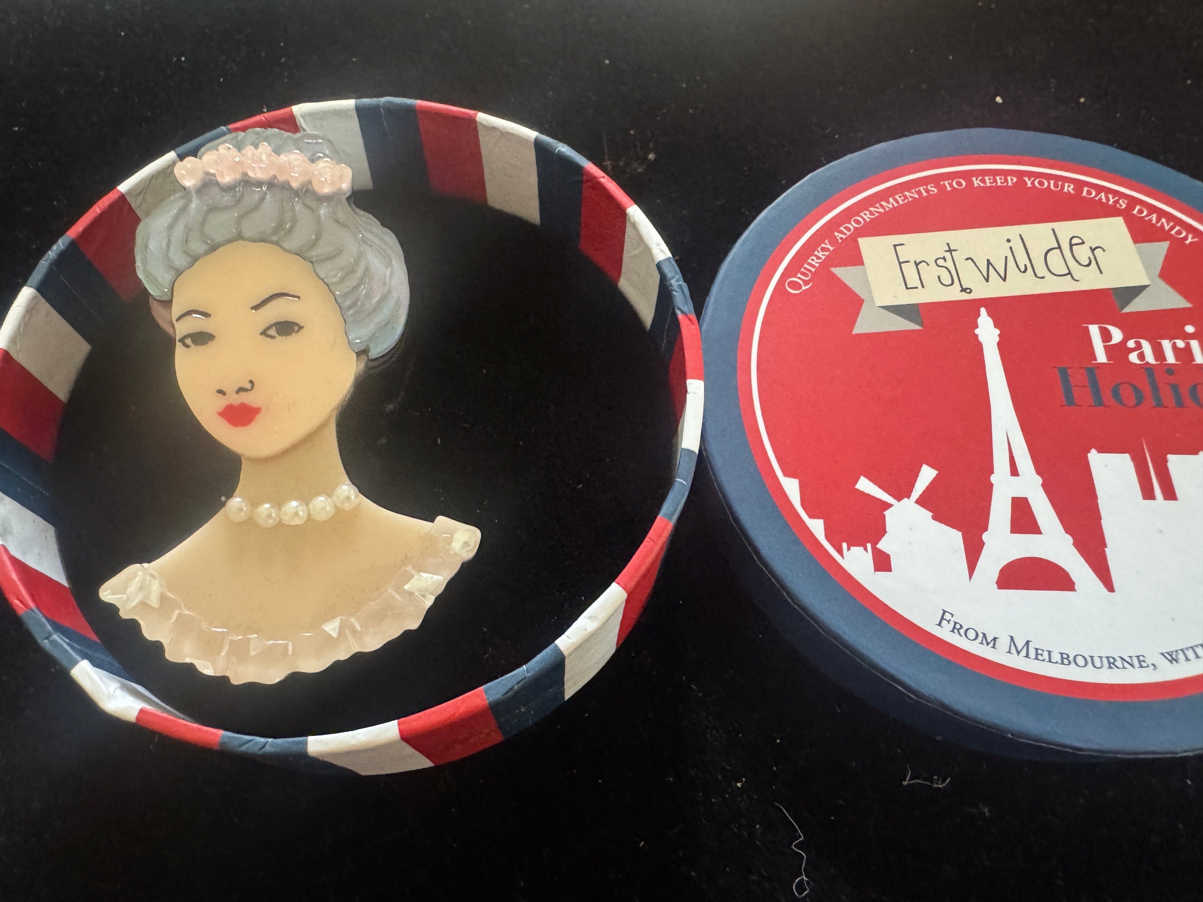 ERSTWILDER PARIS HOLIDAY- MARIE ANTOINETTE- RESIN BROOCH