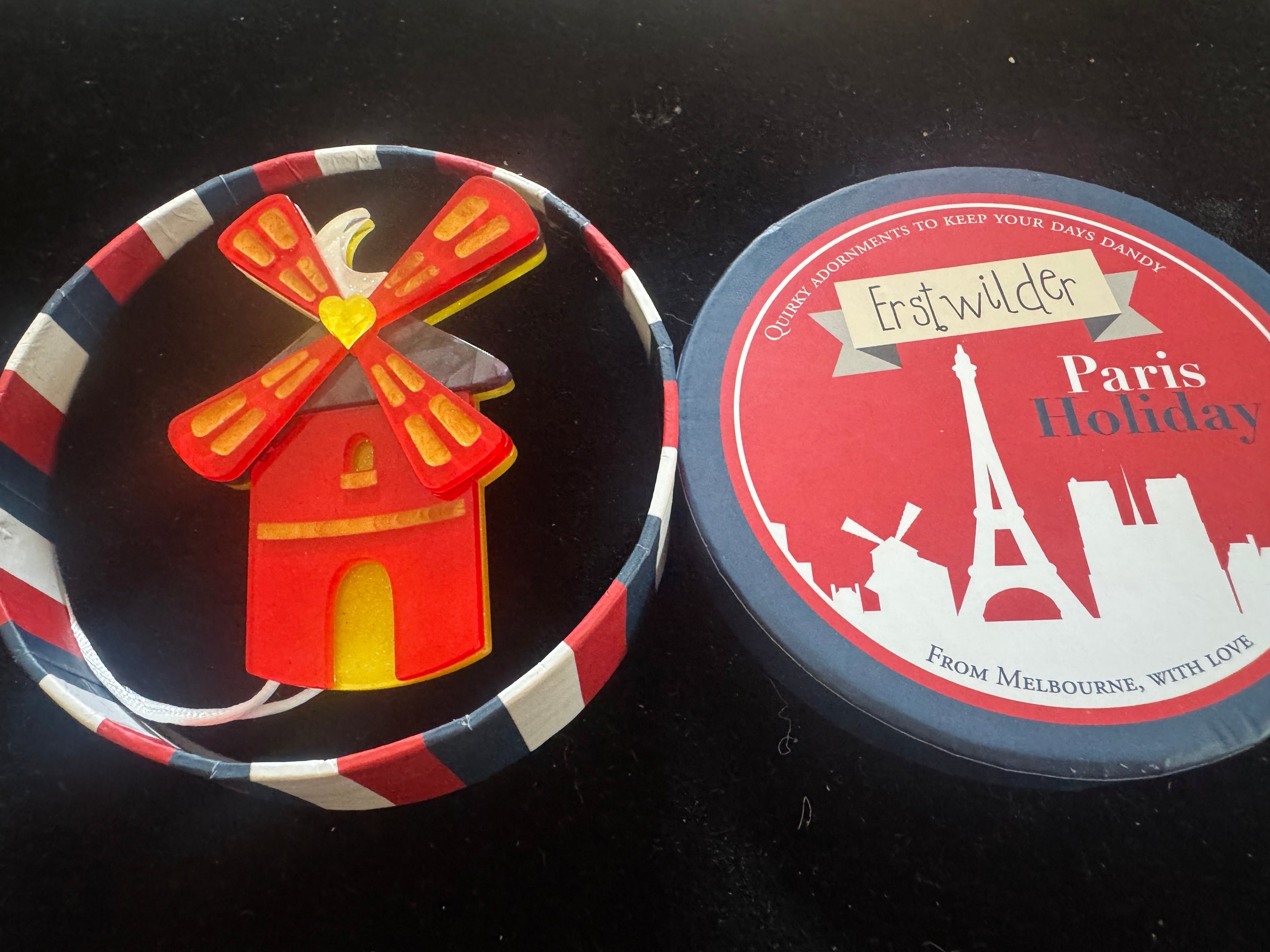 ERSTWILDER PARIS HOLIDAY- MONTMARTRE MONUMENT- RESIN BROOCH