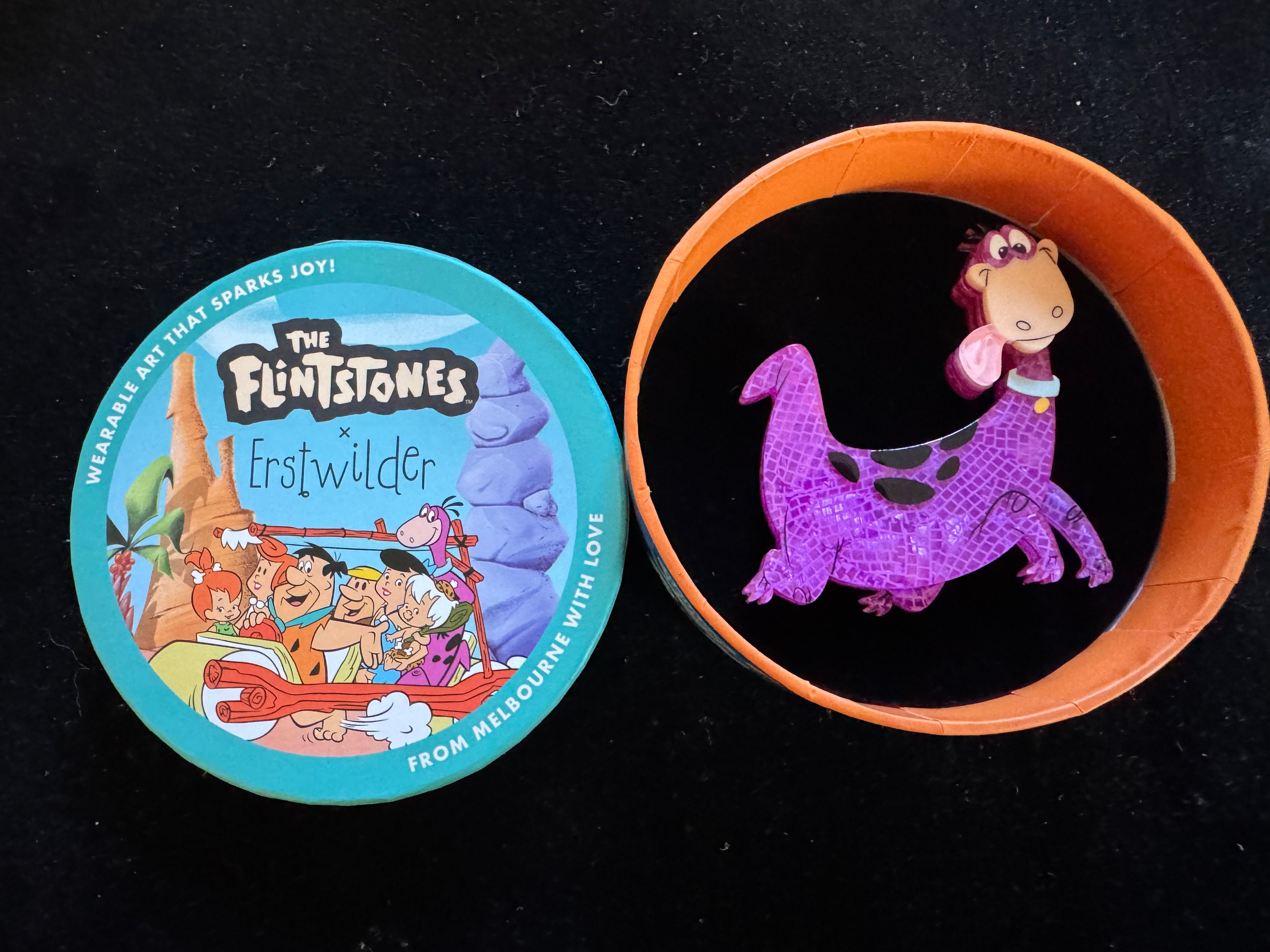 ERSTWILDER FLINTSTONES - BARNEY RUBBLE -HANNA-BARBERA RESIN BROOCH (Copy)