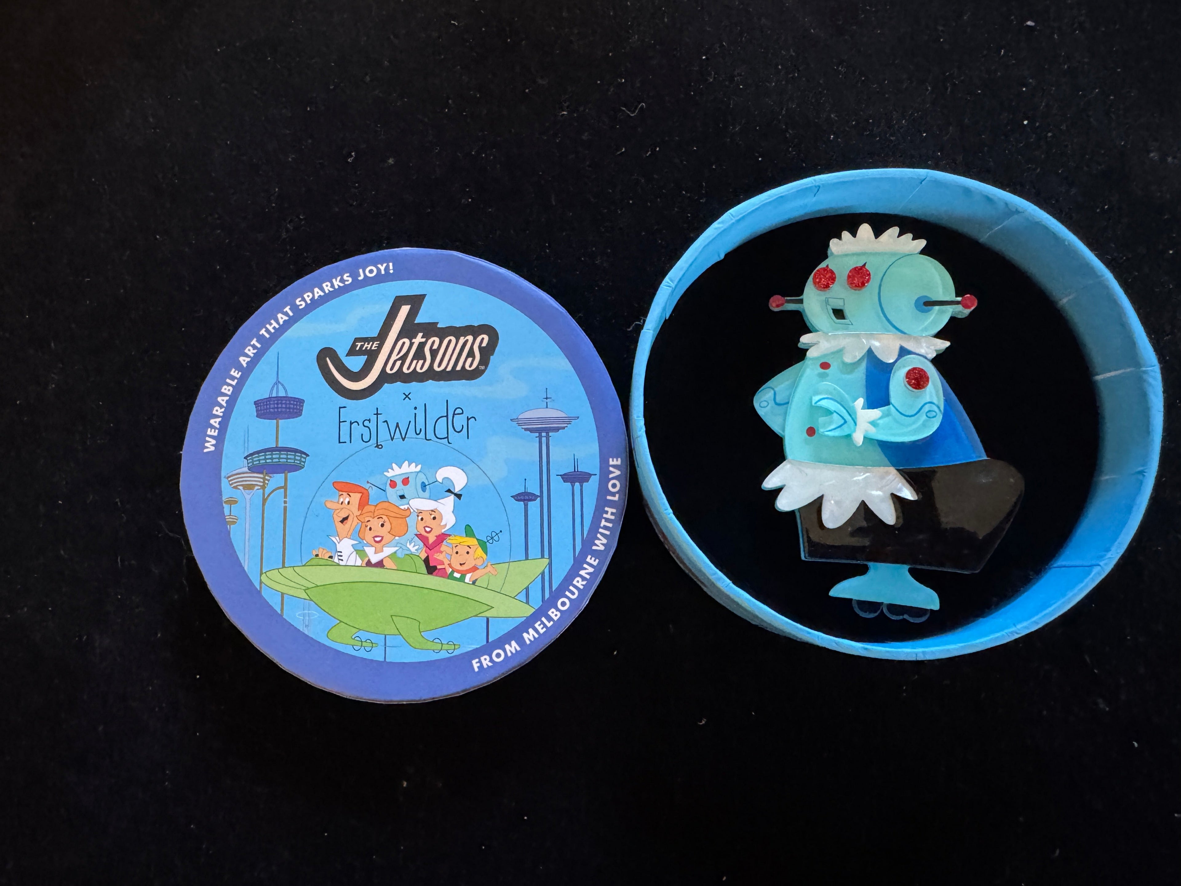 ERSTWILDER THE JETSONS - ROSIE THE ROBOT -HANNA BARBERA RESIN BROOCH