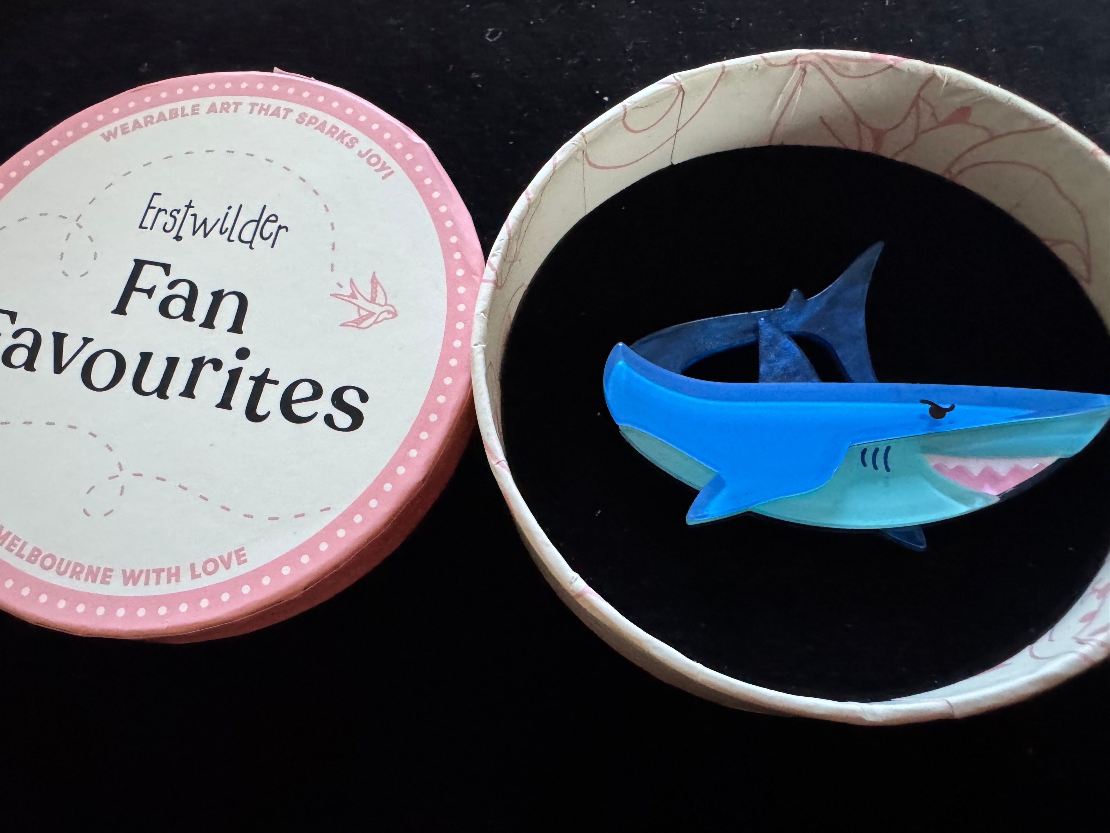 ERSTWILDER FAN FAVOURITES 2026 -HERE'S BRUCEY - RESIN BROOCH